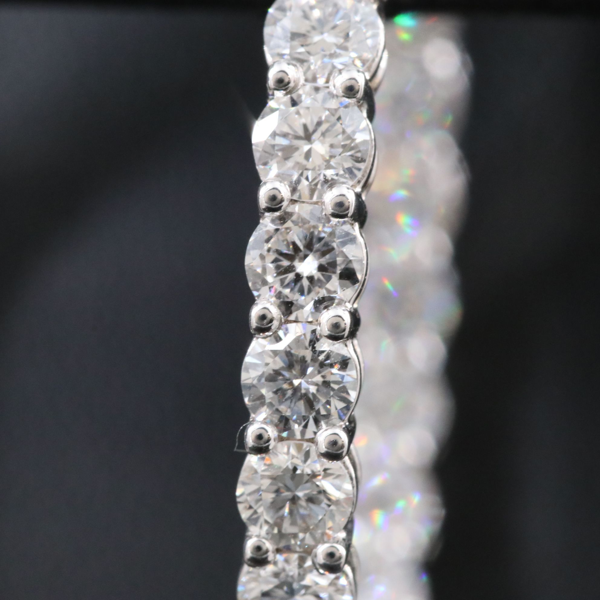 18K 8.20 CTW Lab Grown Diamond Inside-Out Hoop Earrings