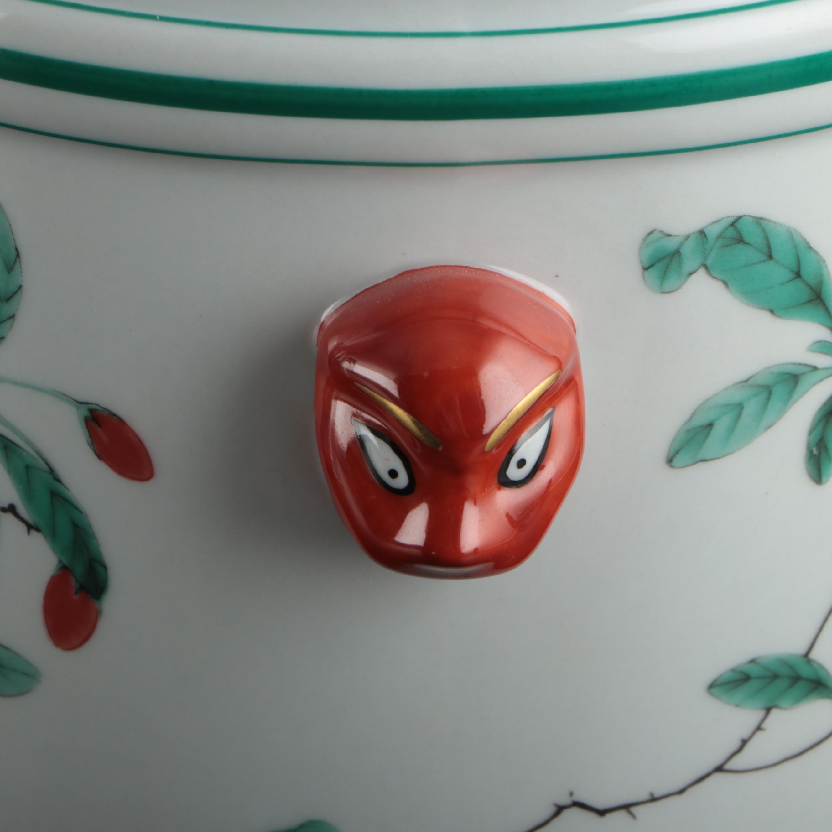 Mottahedeh "Famille Verte" Jar with Hurricane Shades and More