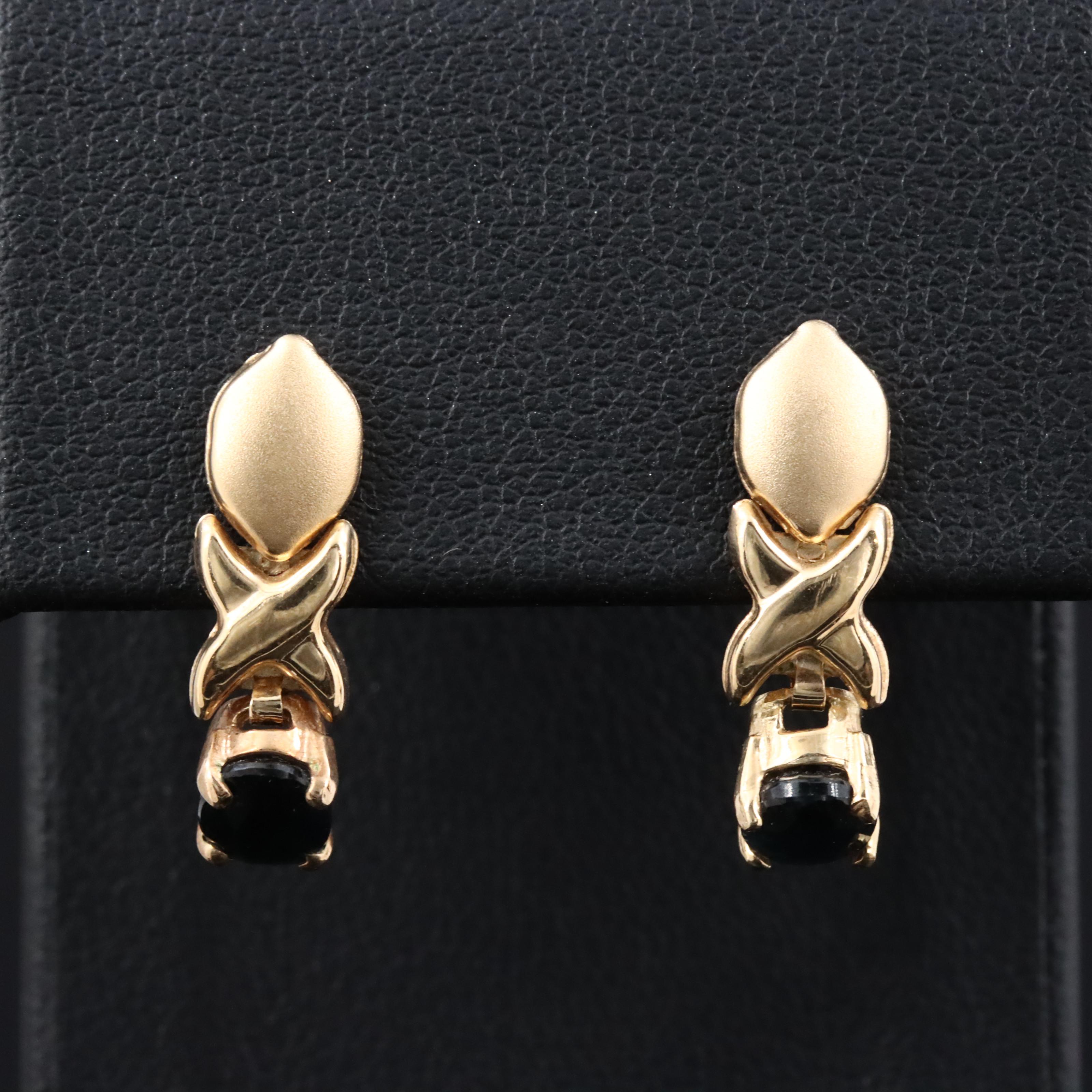 14K Sapphire Earrings