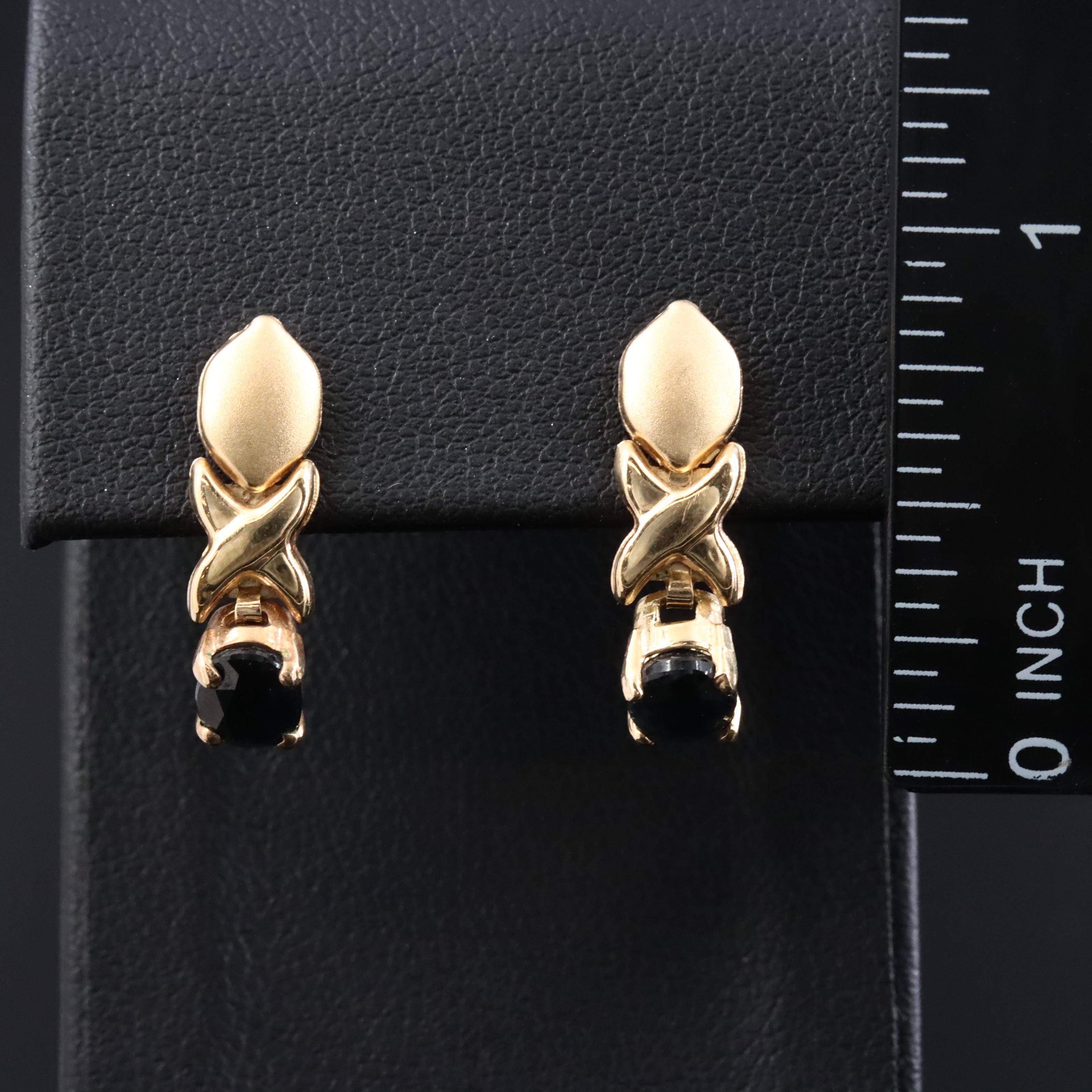 14K Sapphire Earrings