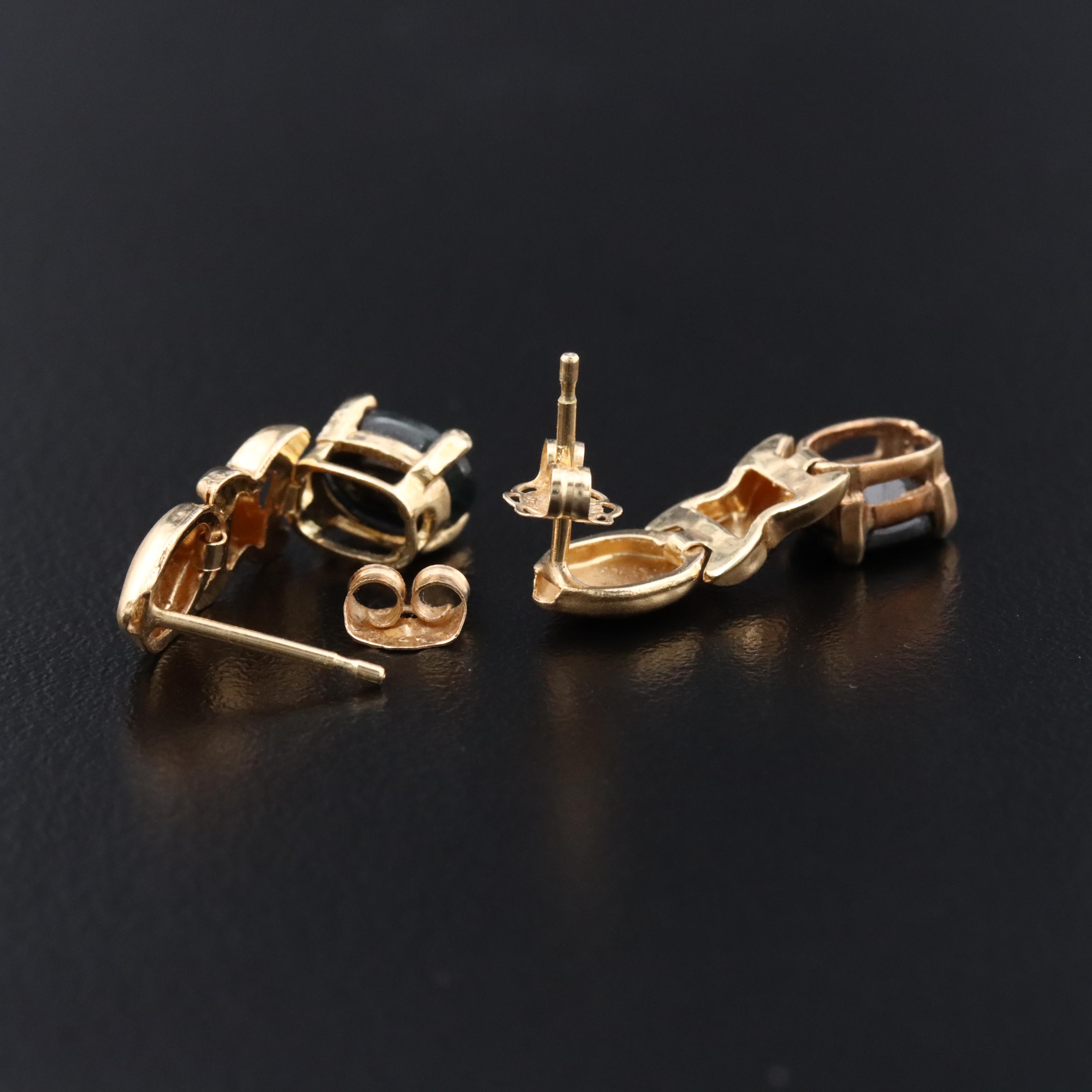14K Sapphire Earrings