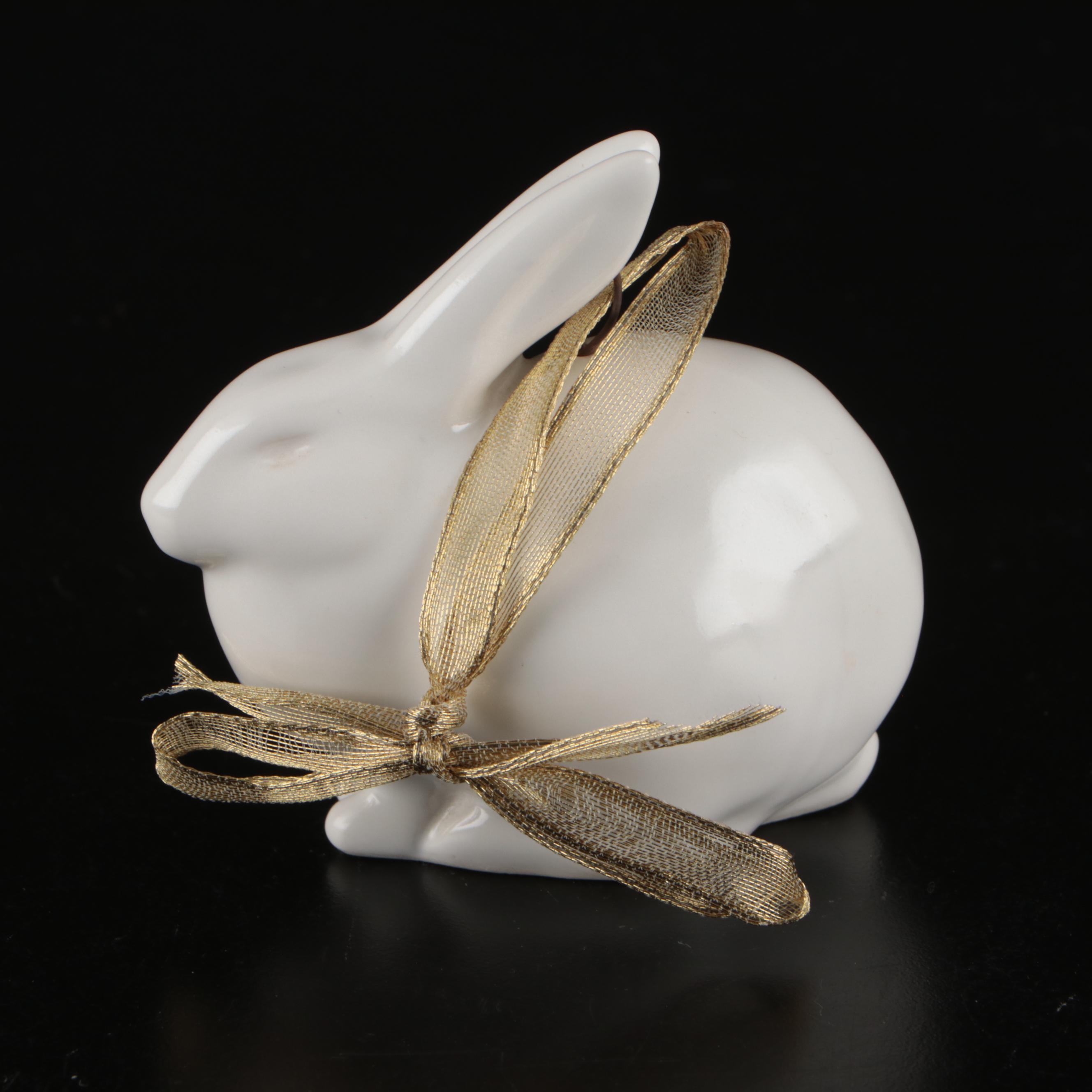 Rookwood White Ceramic Rabbit, 2012