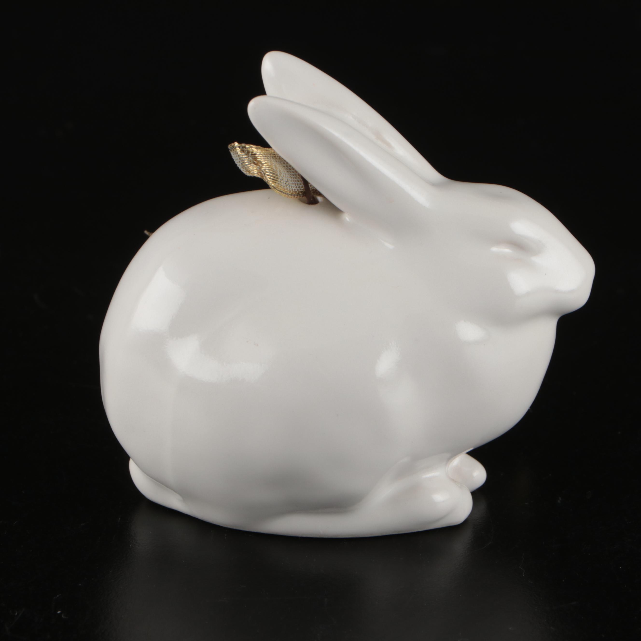 Rookwood White Ceramic Rabbit, 2012