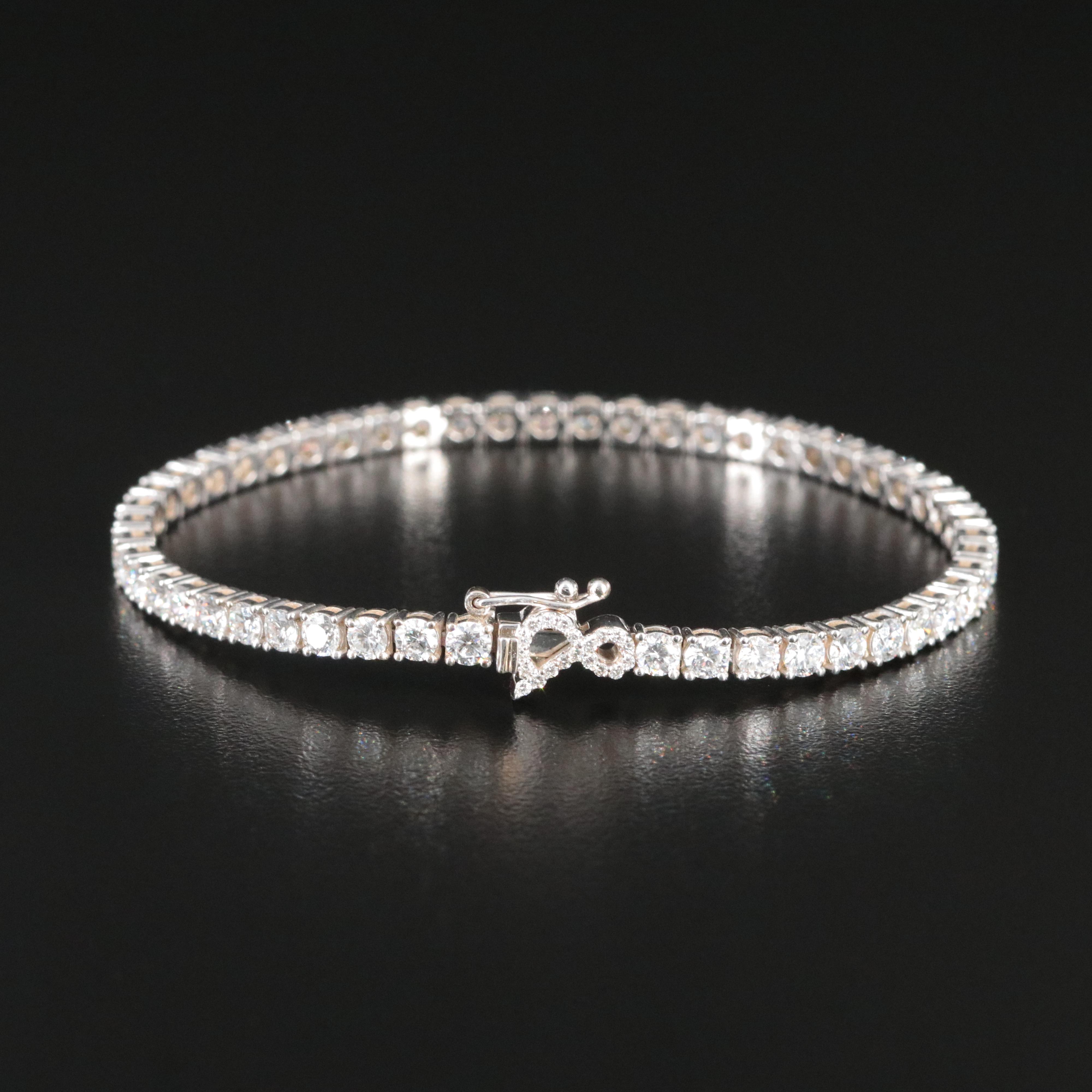 18K 5.21 CTW Lab Grown Diamond Line Bracelet
