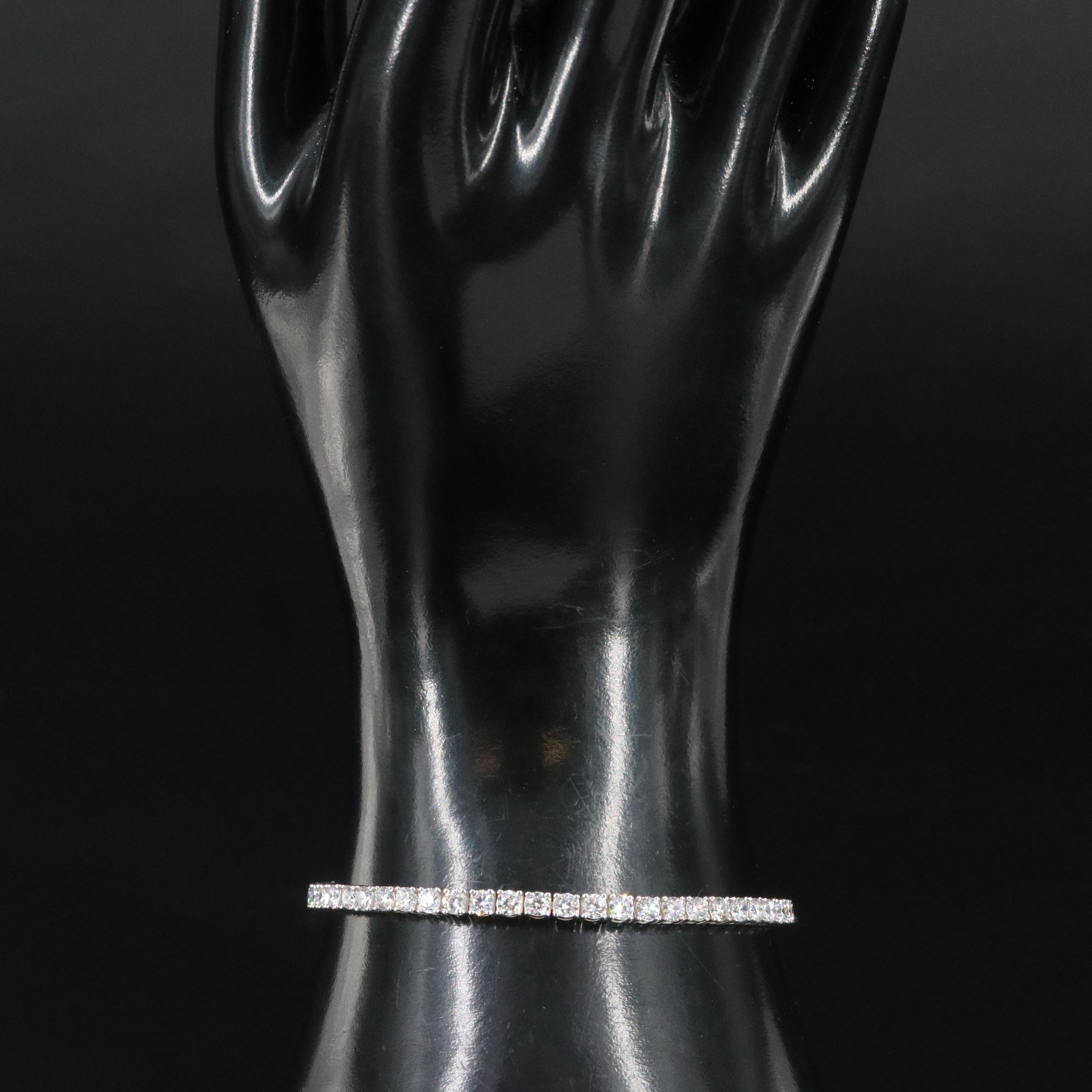 18K 5.21 CTW Lab Grown Diamond Line Bracelet