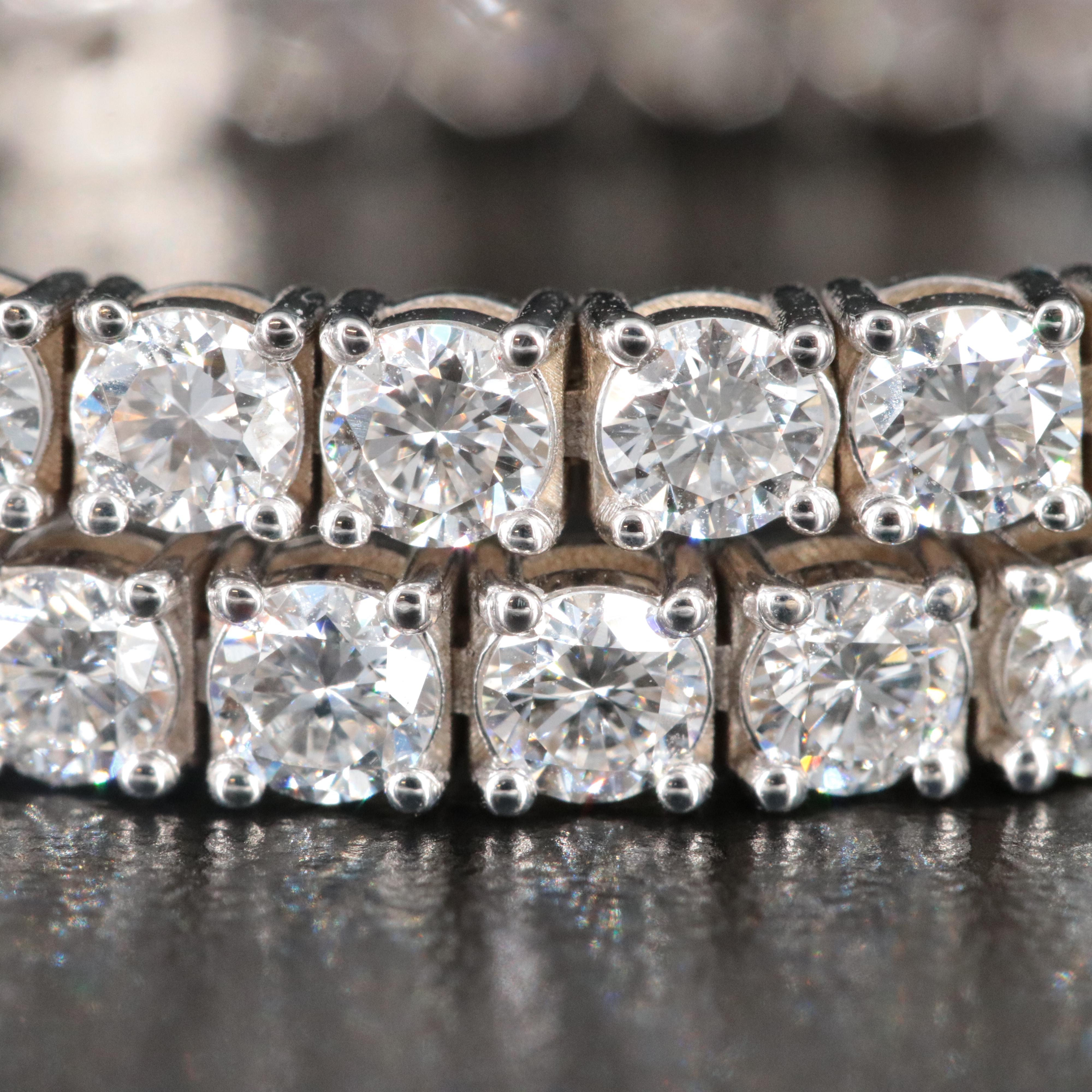 18K 5.21 CTW Lab Grown Diamond Line Bracelet