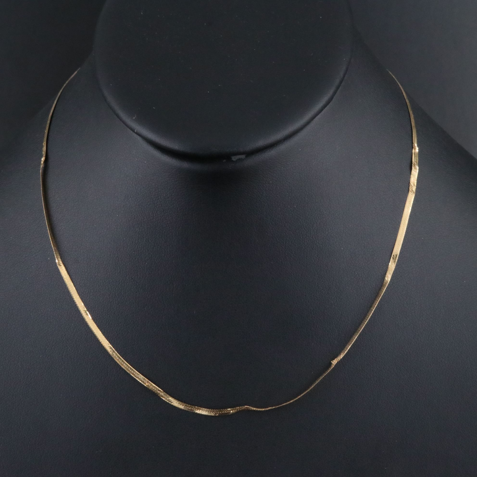 Scrap Lot 14K Herringbone Chain Necklace
