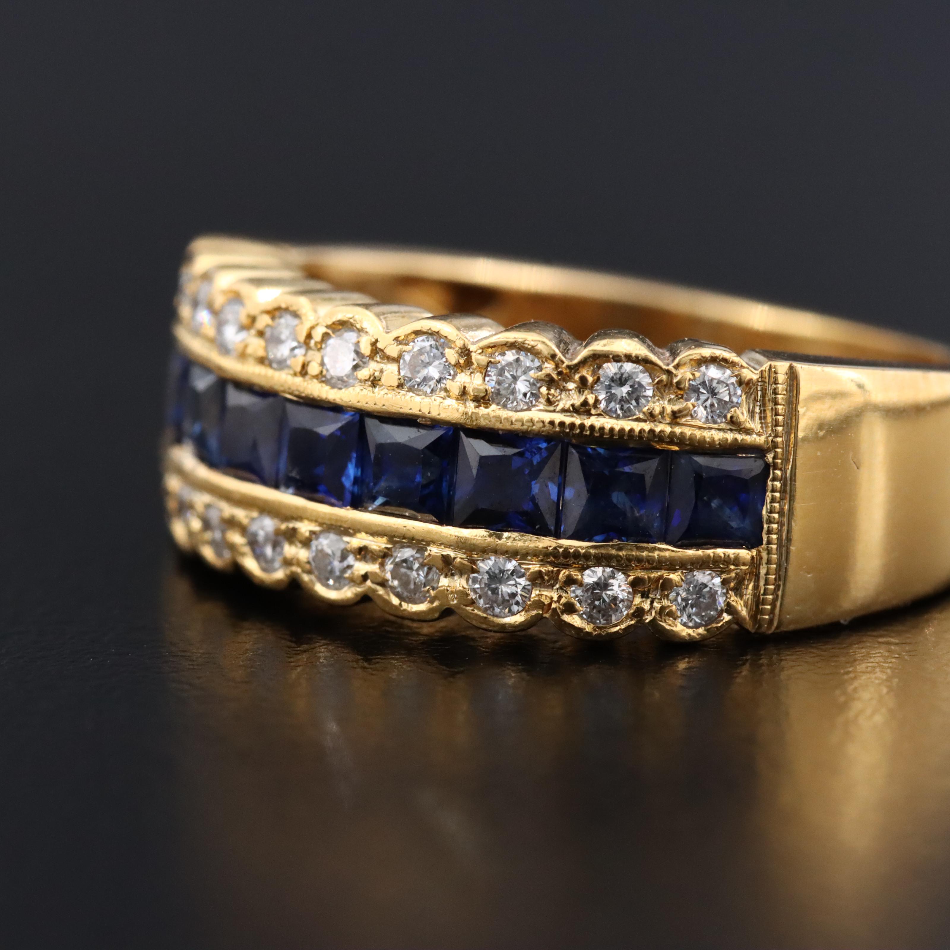 14K Sapphire and Diamond Ring