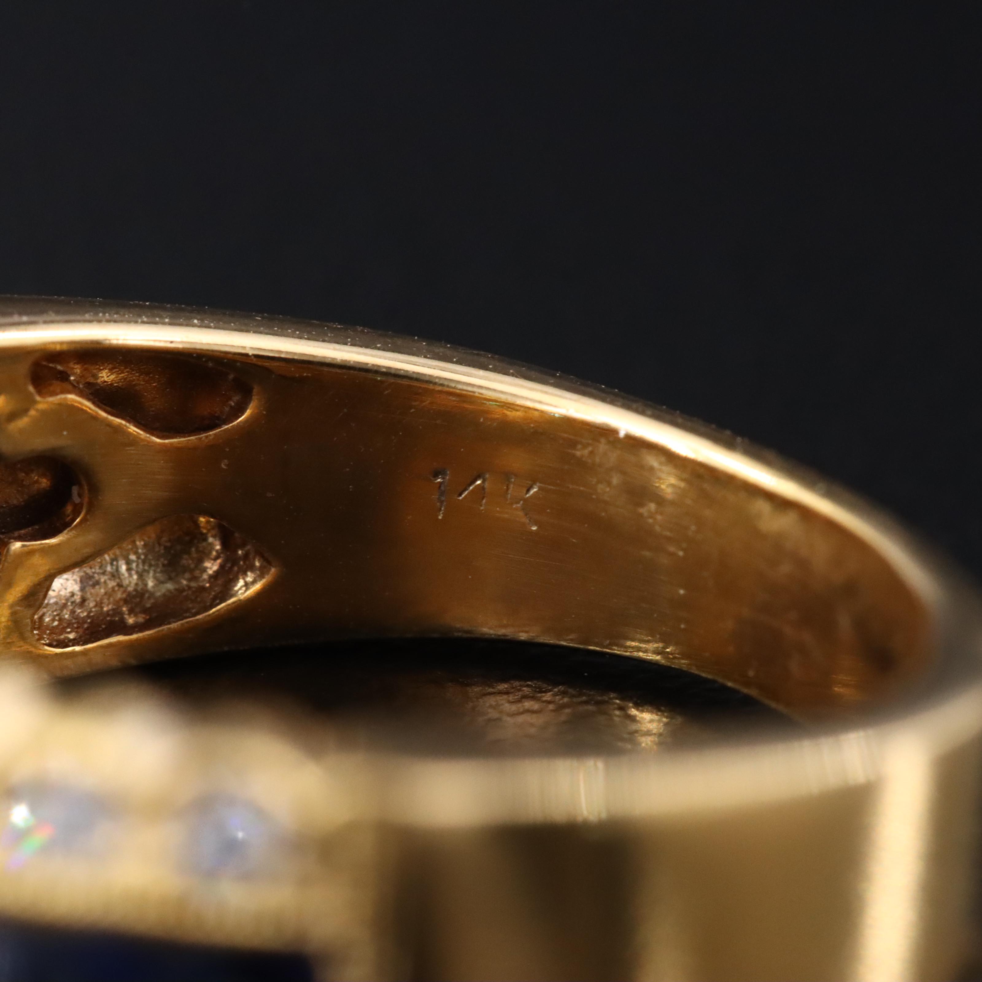 14K Sapphire and Diamond Ring