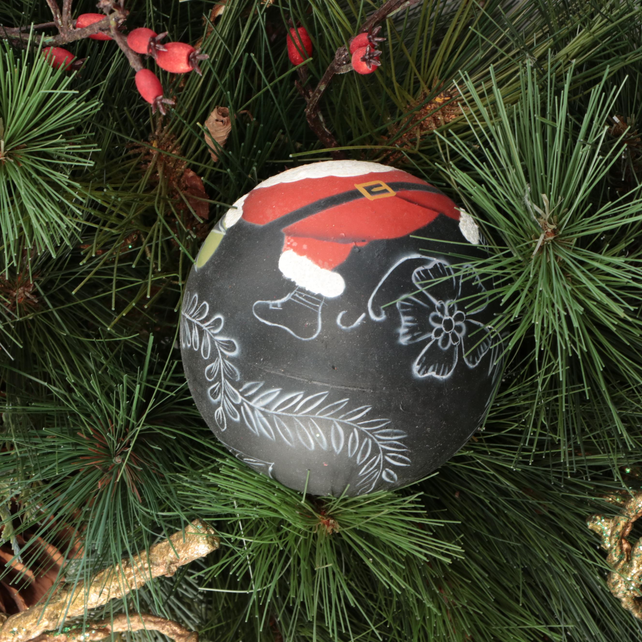 Christmas Artificial Pine Ornament and Pine Cone Embellished Wreaths