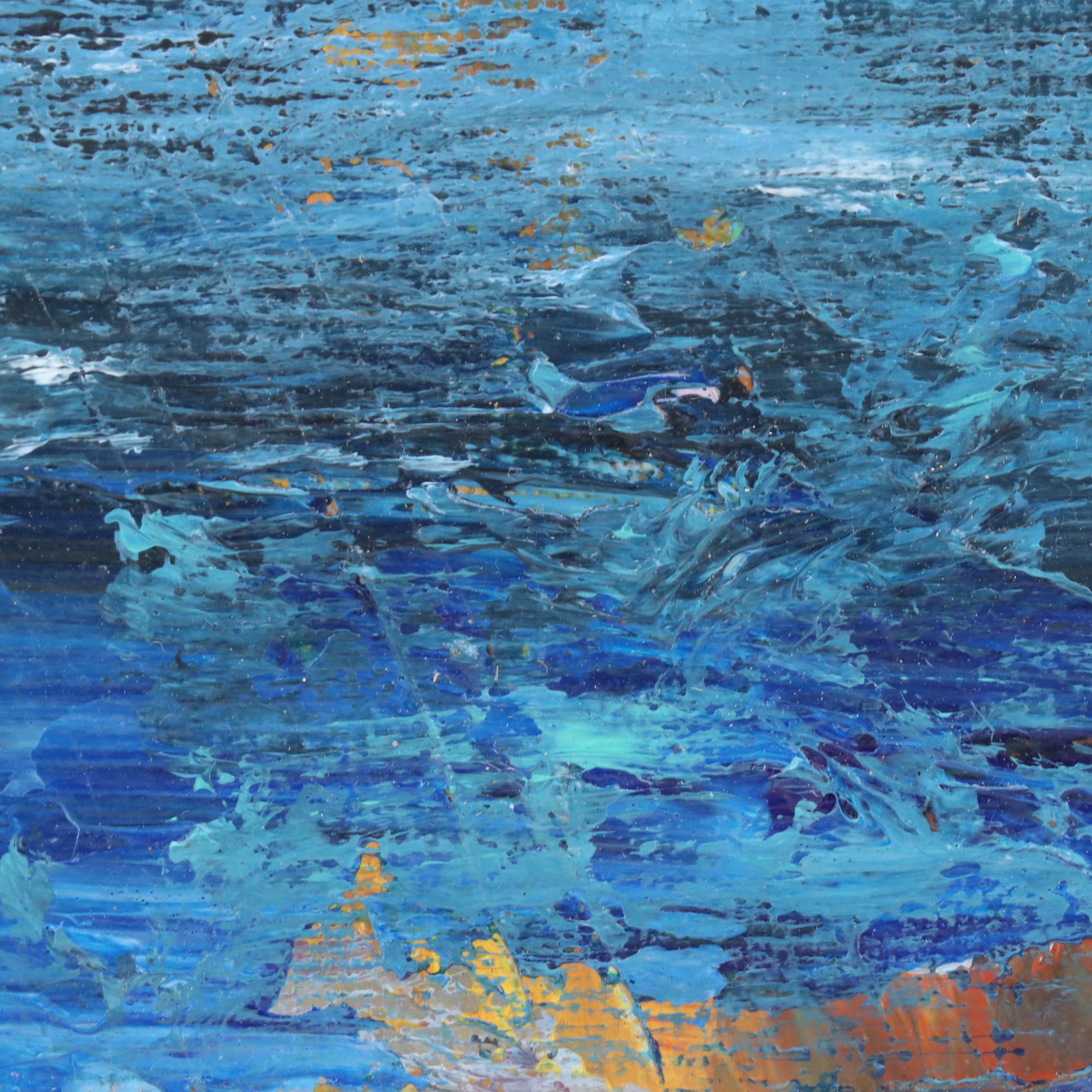 Leif Janek Stylized Coastal Landscape Acrylic Painting "Islands," 21st Century