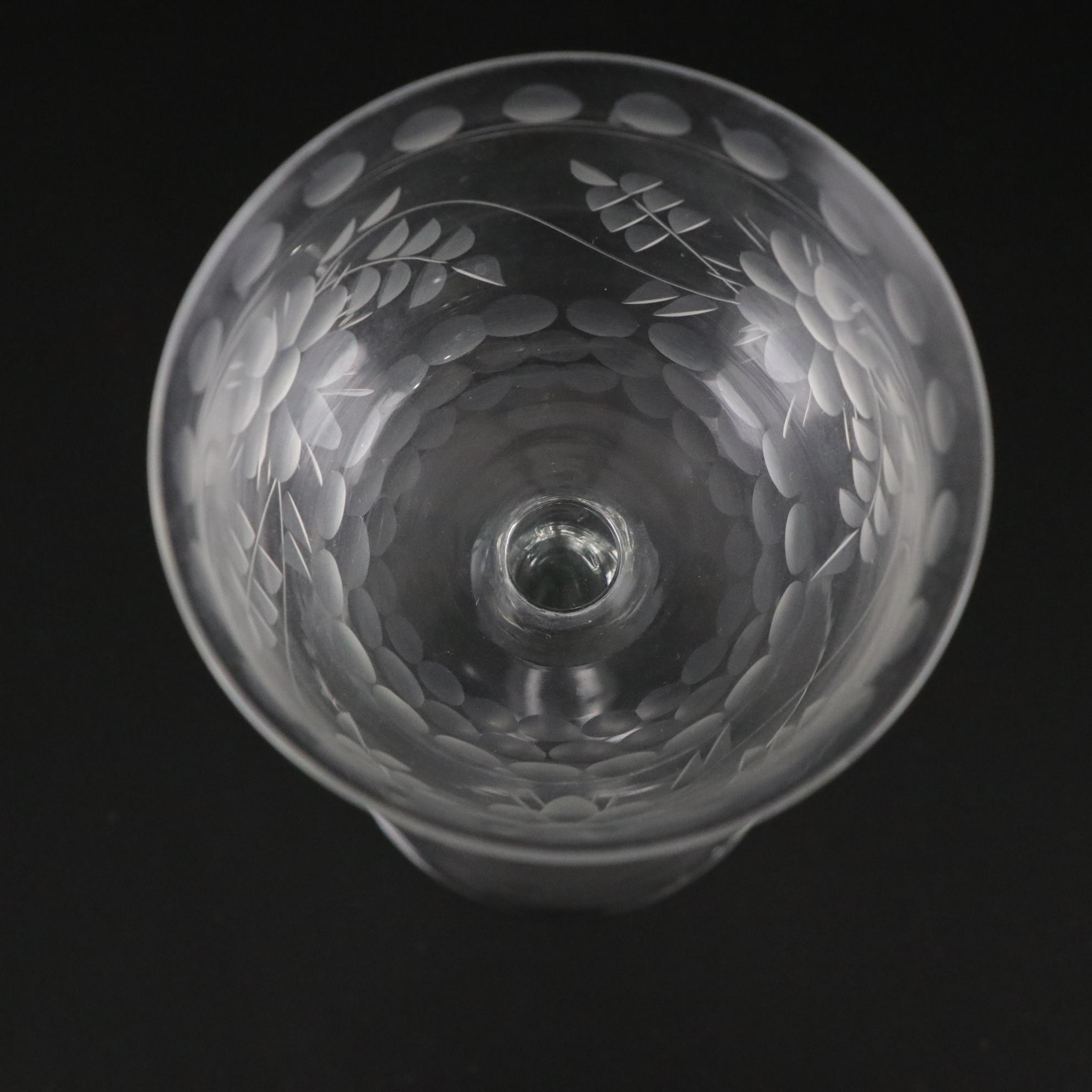 Etched Sherry & Champagne Glasses