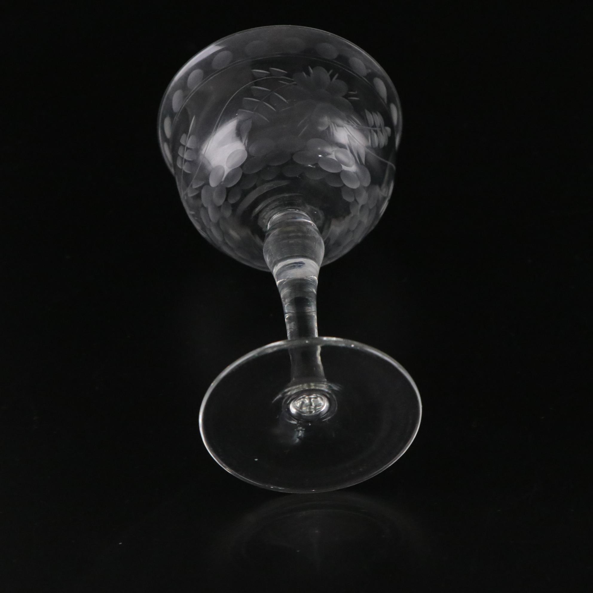 Etched Sherry & Champagne Glasses