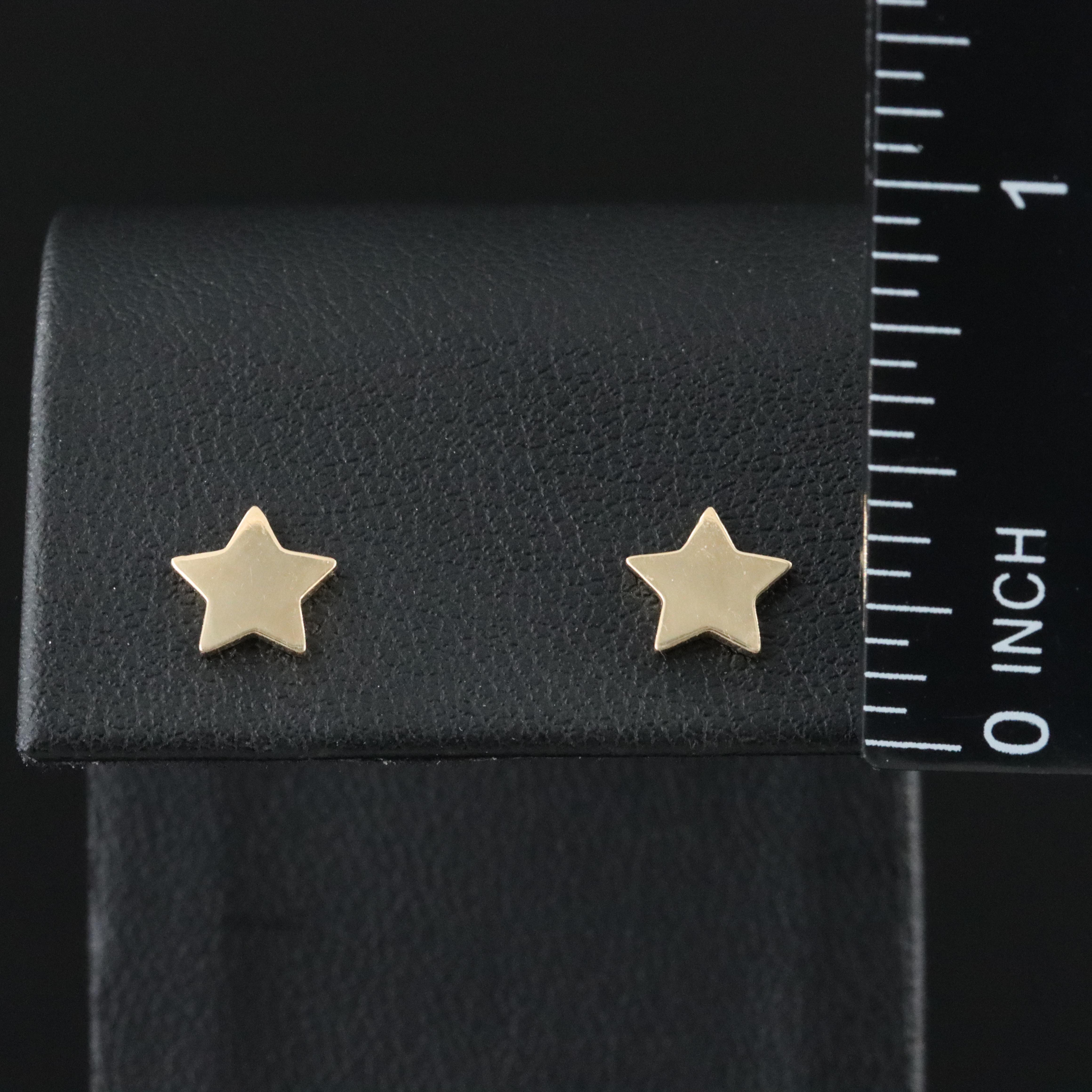 14K Star Stud Earrings