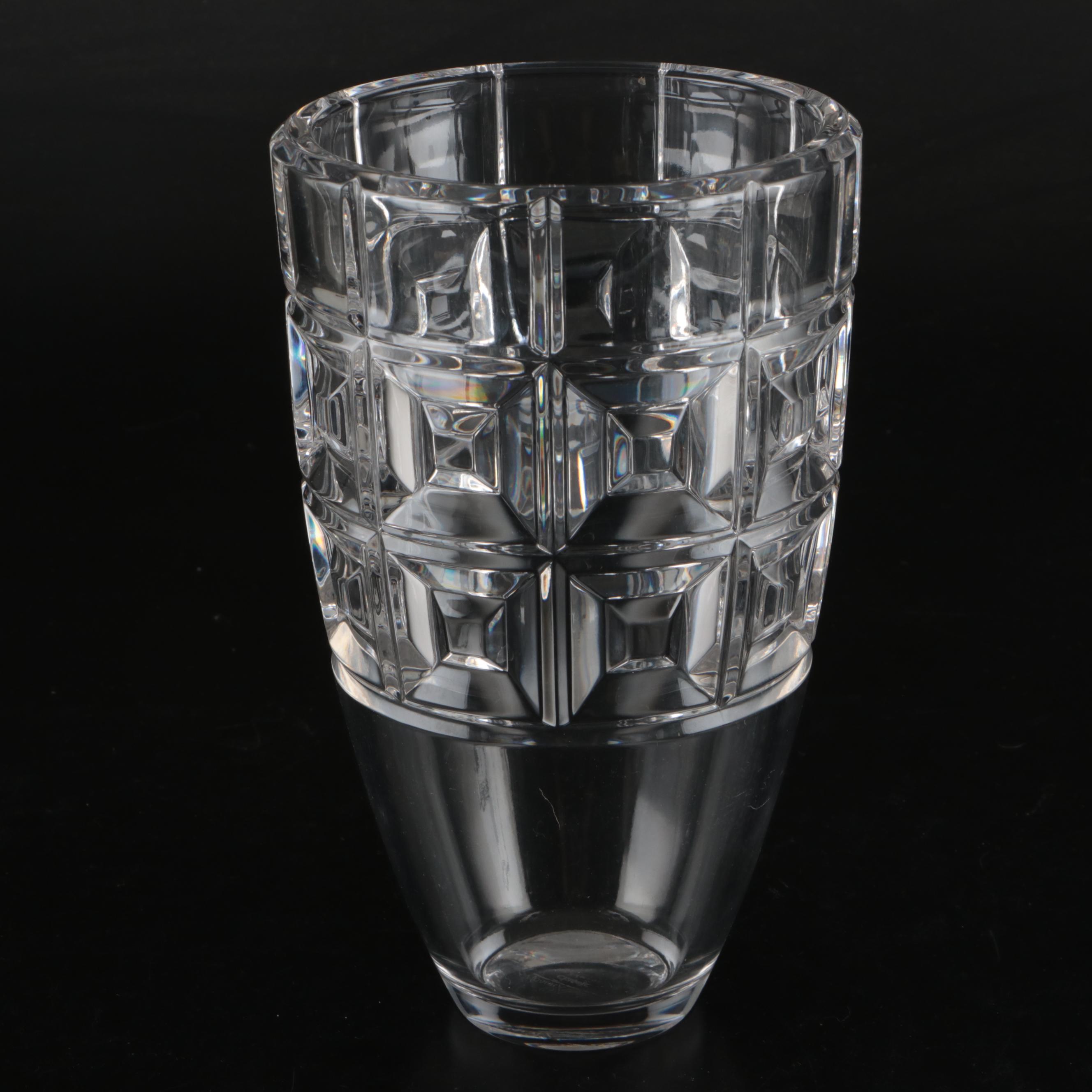 Rosenthal Crystal Geometric Vase and Ashtray with More