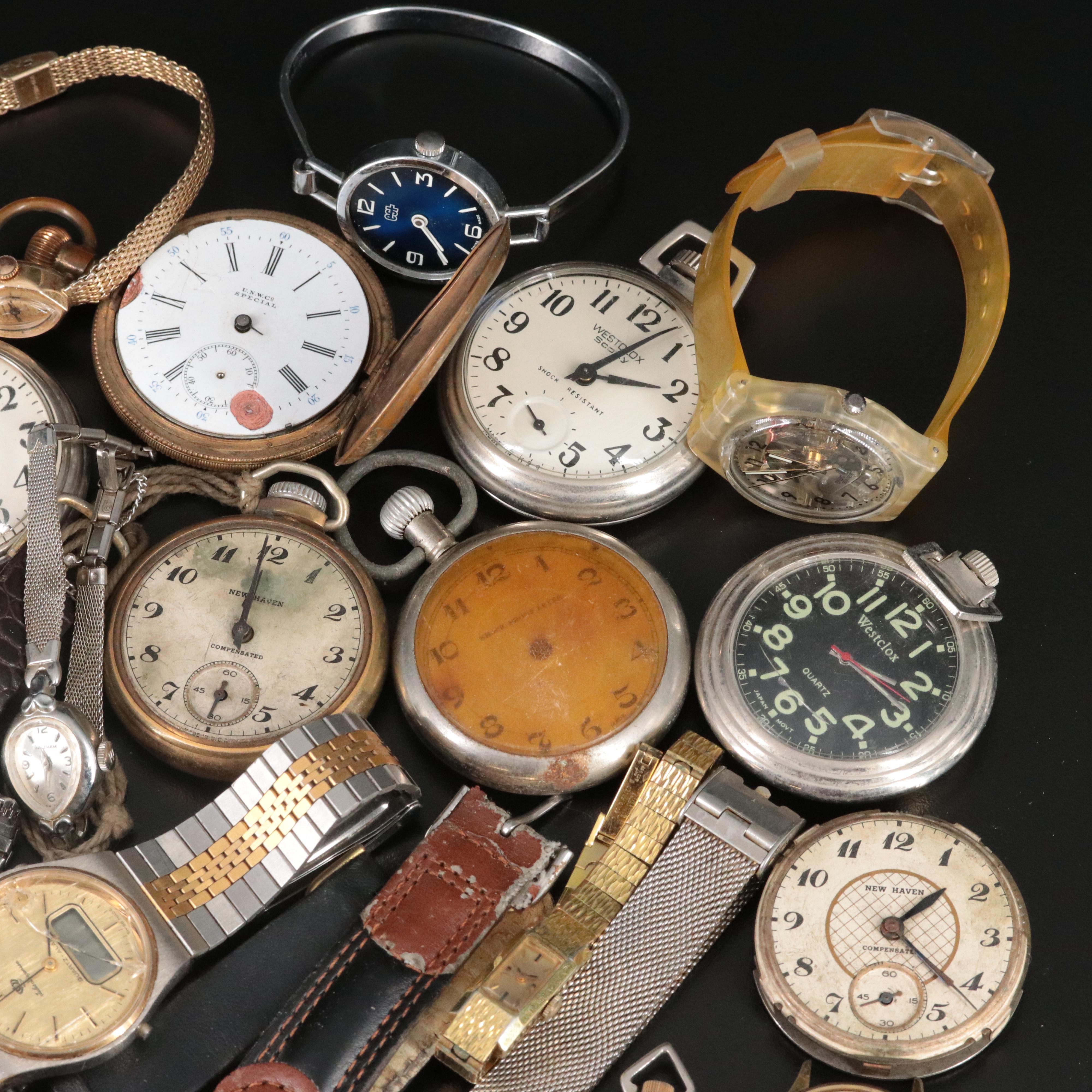A Mix of Wrist and Pocket Watches for Horological Hobbyist