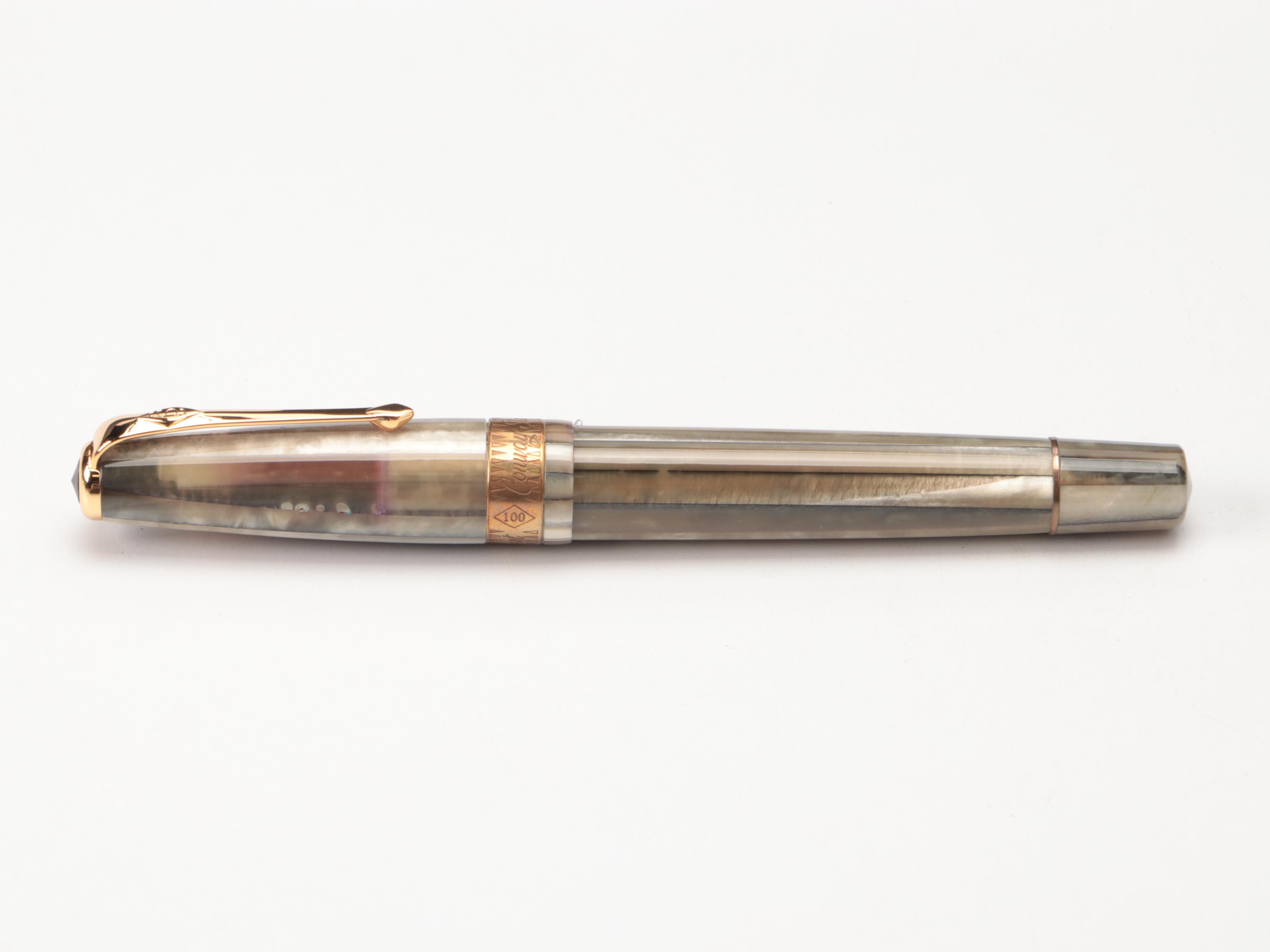 Conway Stewart "Spaghetti" Model 100 Grey Pearl Resin Fountain Pen