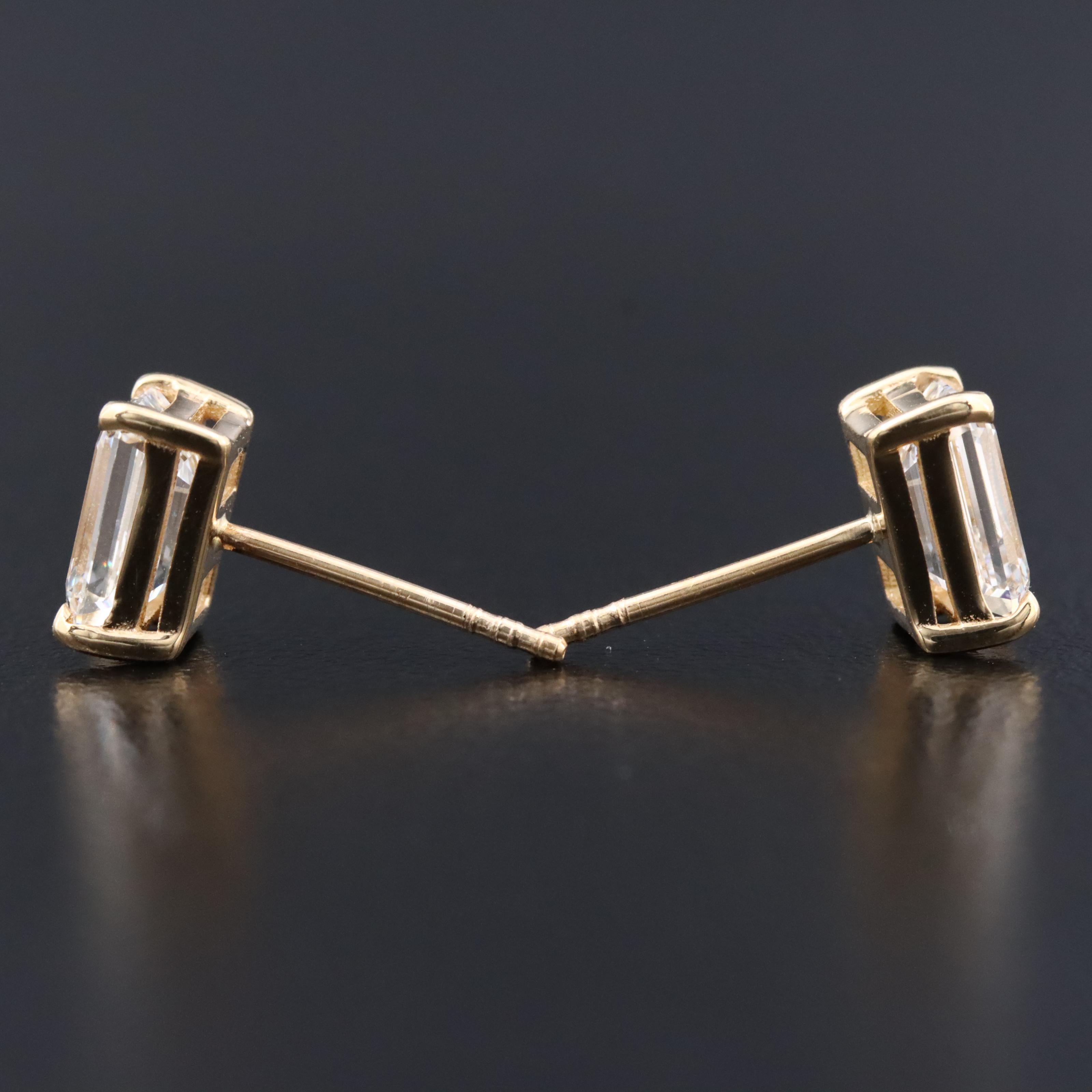 18K 2.05 CTW Lab Grown Diamond Stud Earrings with IGI Reports