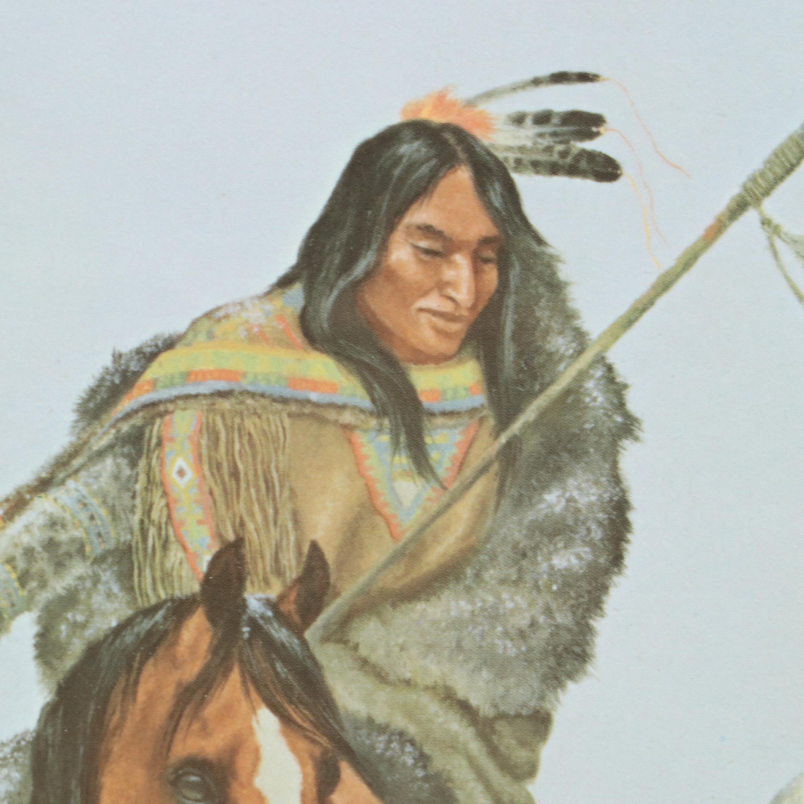 Jacob Pfeiffer Western Offset Lithograph "Indian Sister, Trapper's Wife"