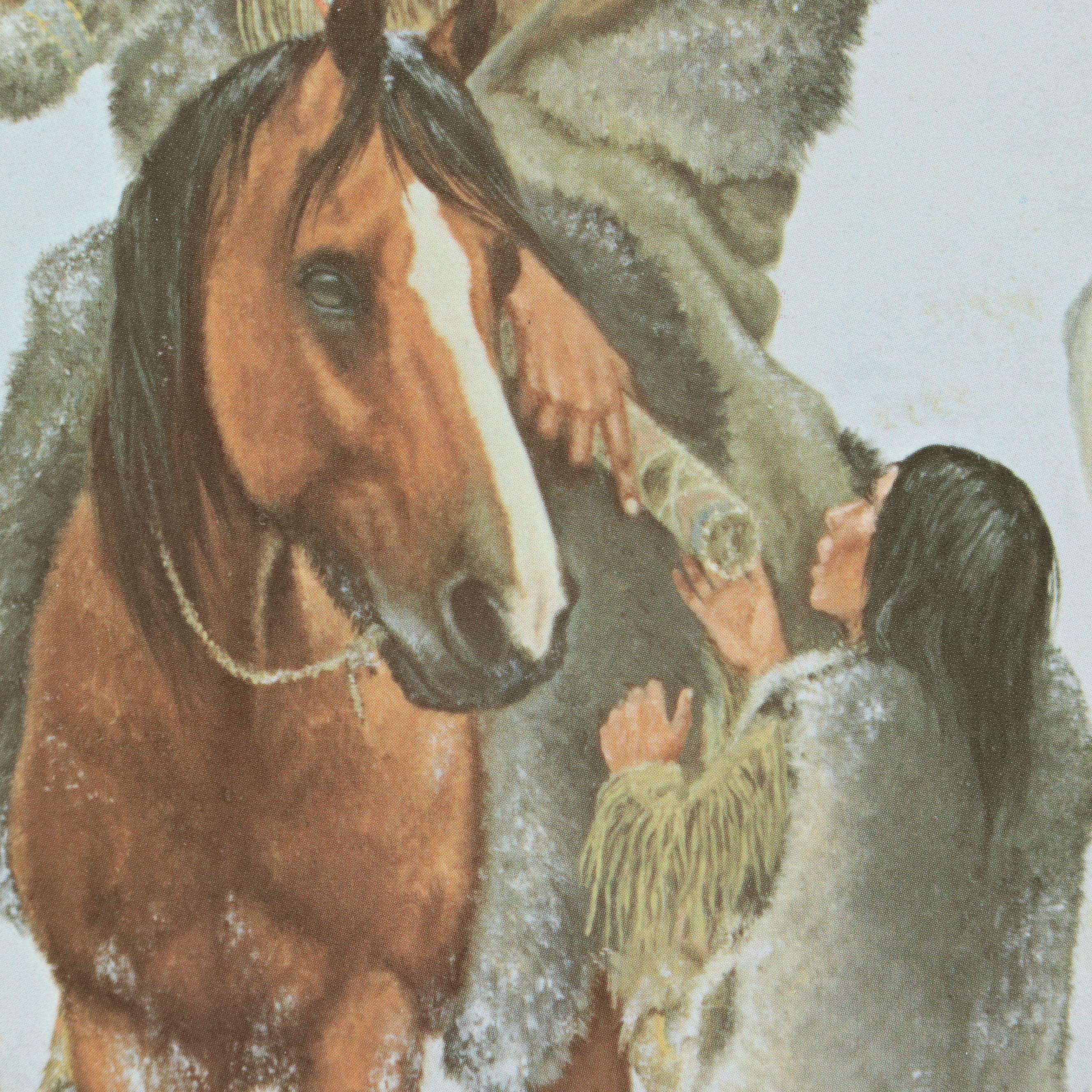 Jacob Pfeiffer Western Offset Lithograph "Indian Sister, Trapper's Wife"