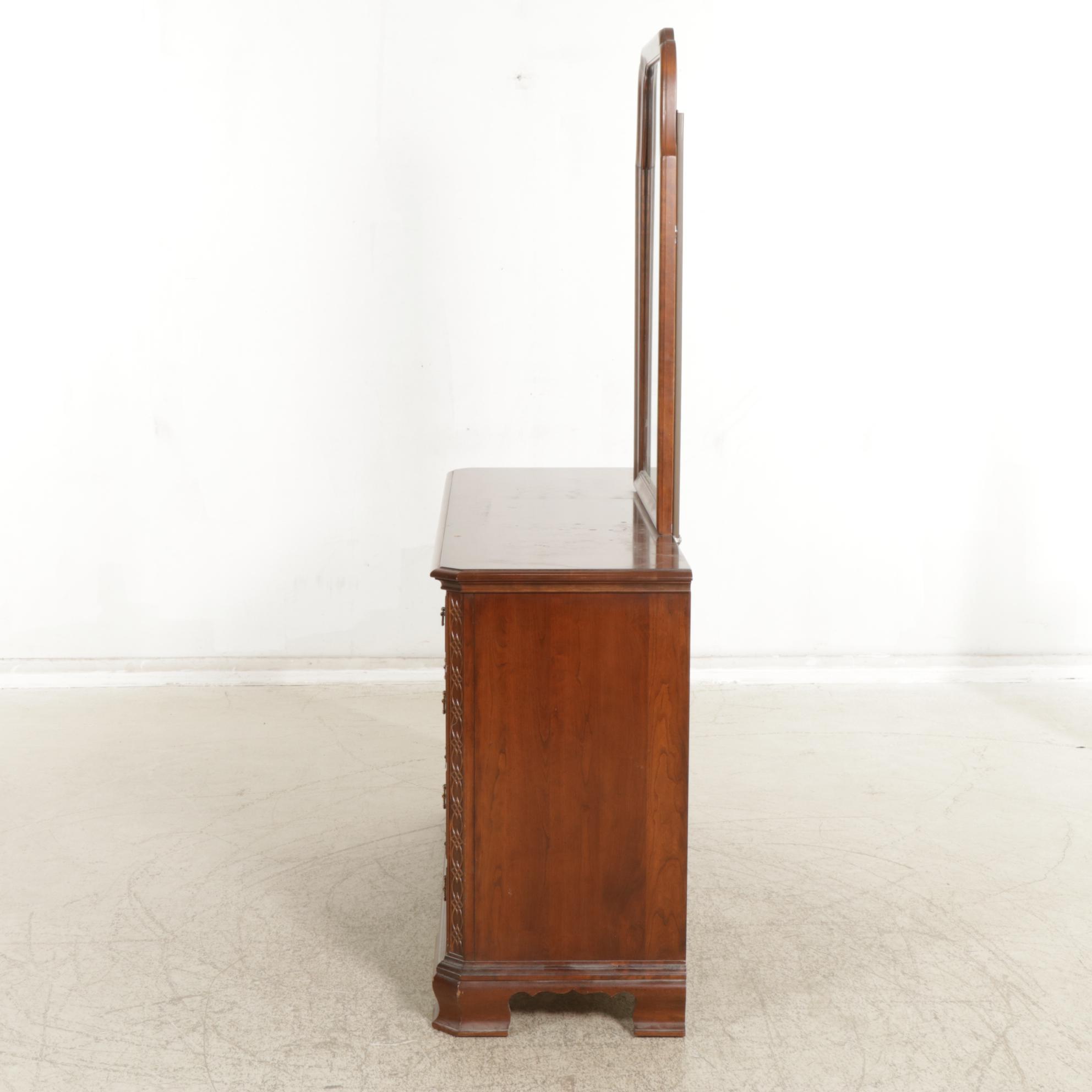 Pennsylvania House Chippendale Style Cherry Dresser and Mirror