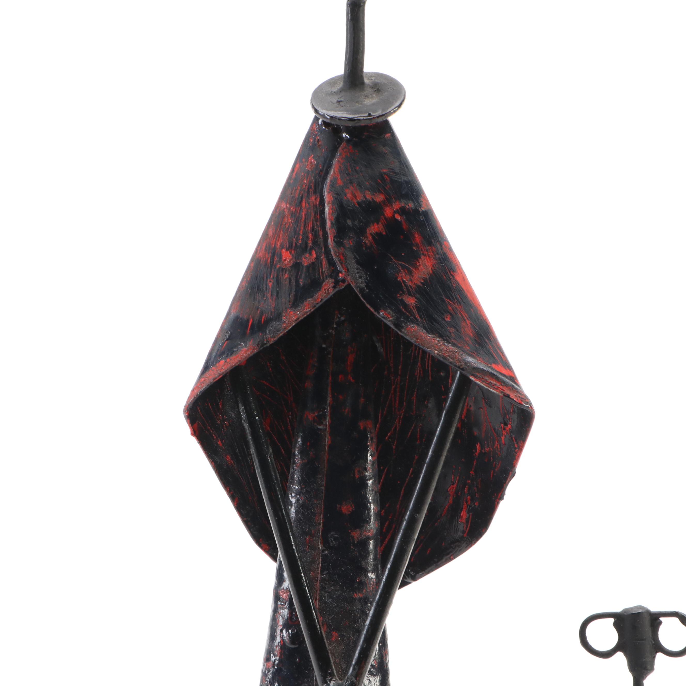 Swahili Metal and Wire Mother and Child Candlestick Sculpture