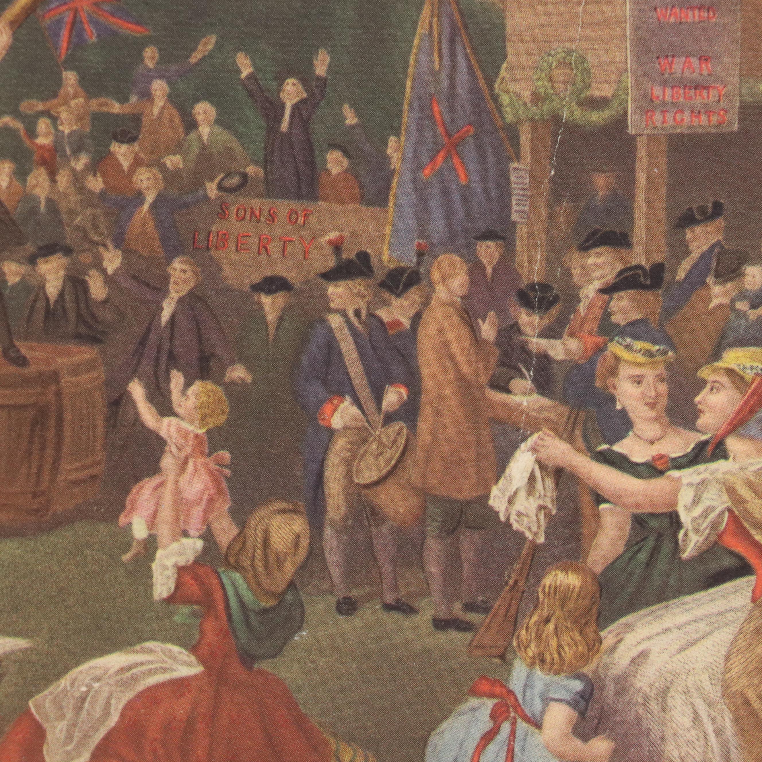 After F.A. Chapman "Raising the Liberty Pole" with More Offset Lithographs