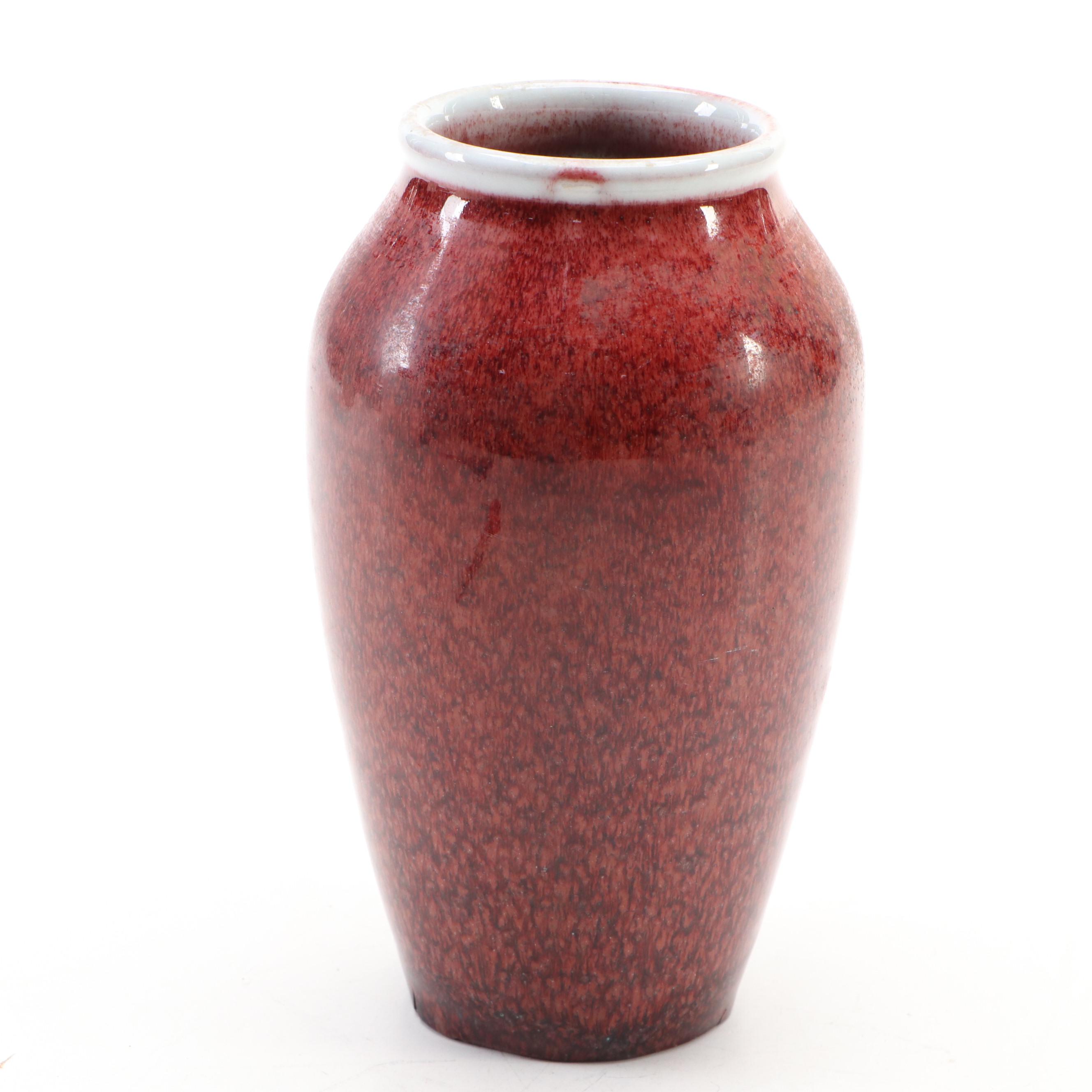 Rookwood Pottery Red Ceramic Vase, 1929