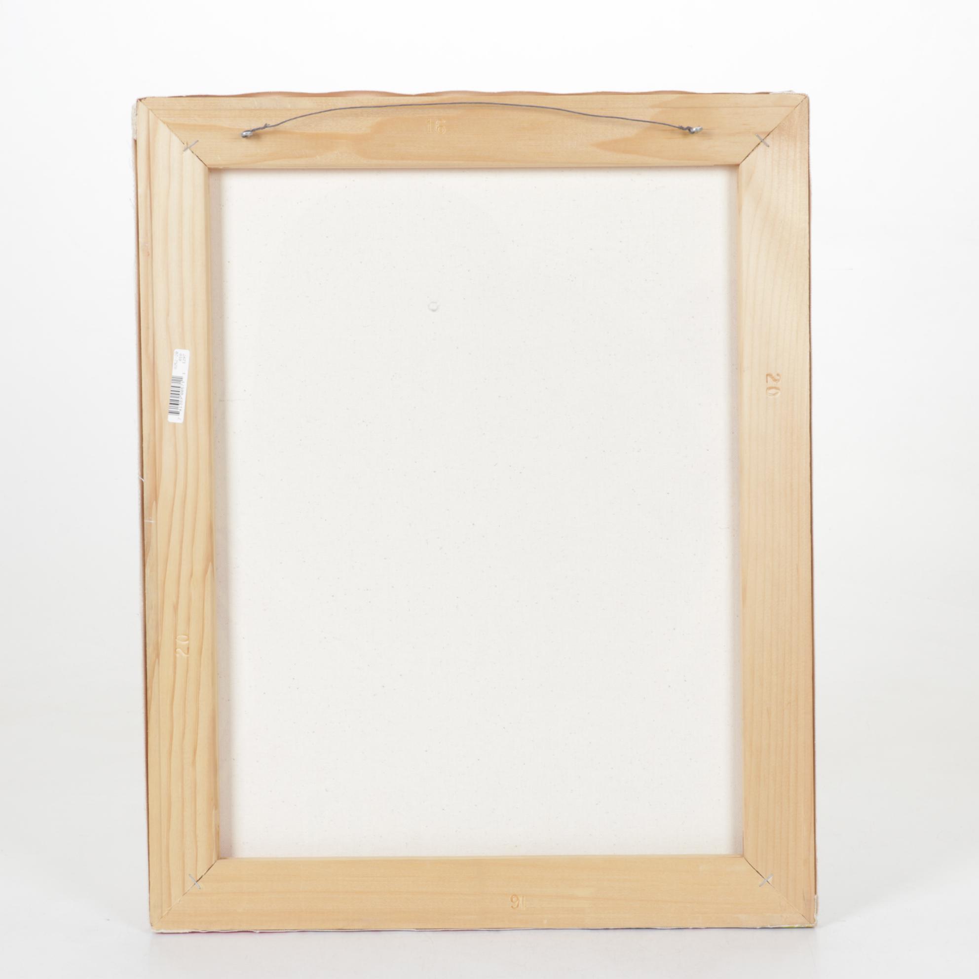 Leon Wolf Acrylic on Canvas Tribute to Michael Jordan