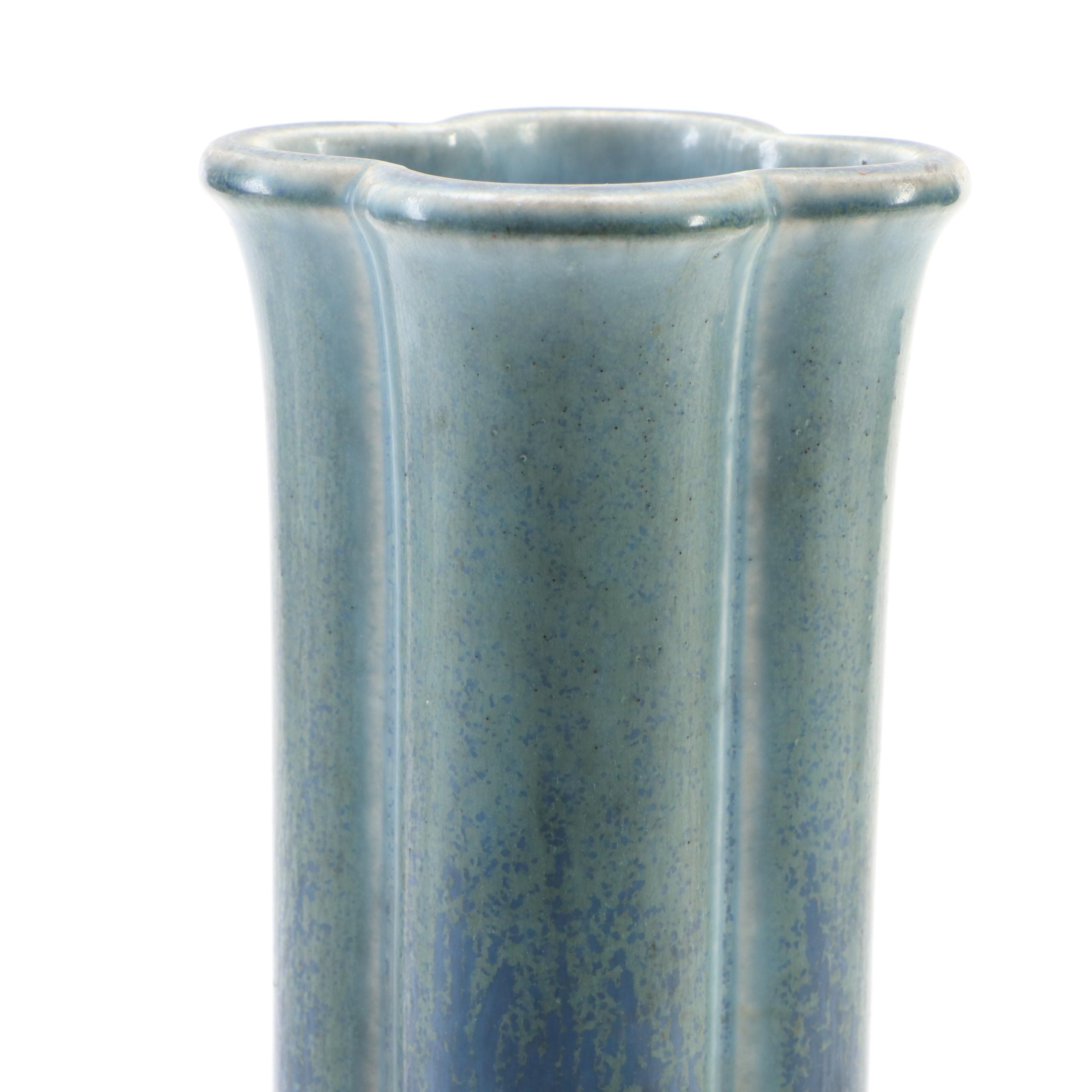 Rookwood Pottery Blue Ceramic Tall Vase, 1926