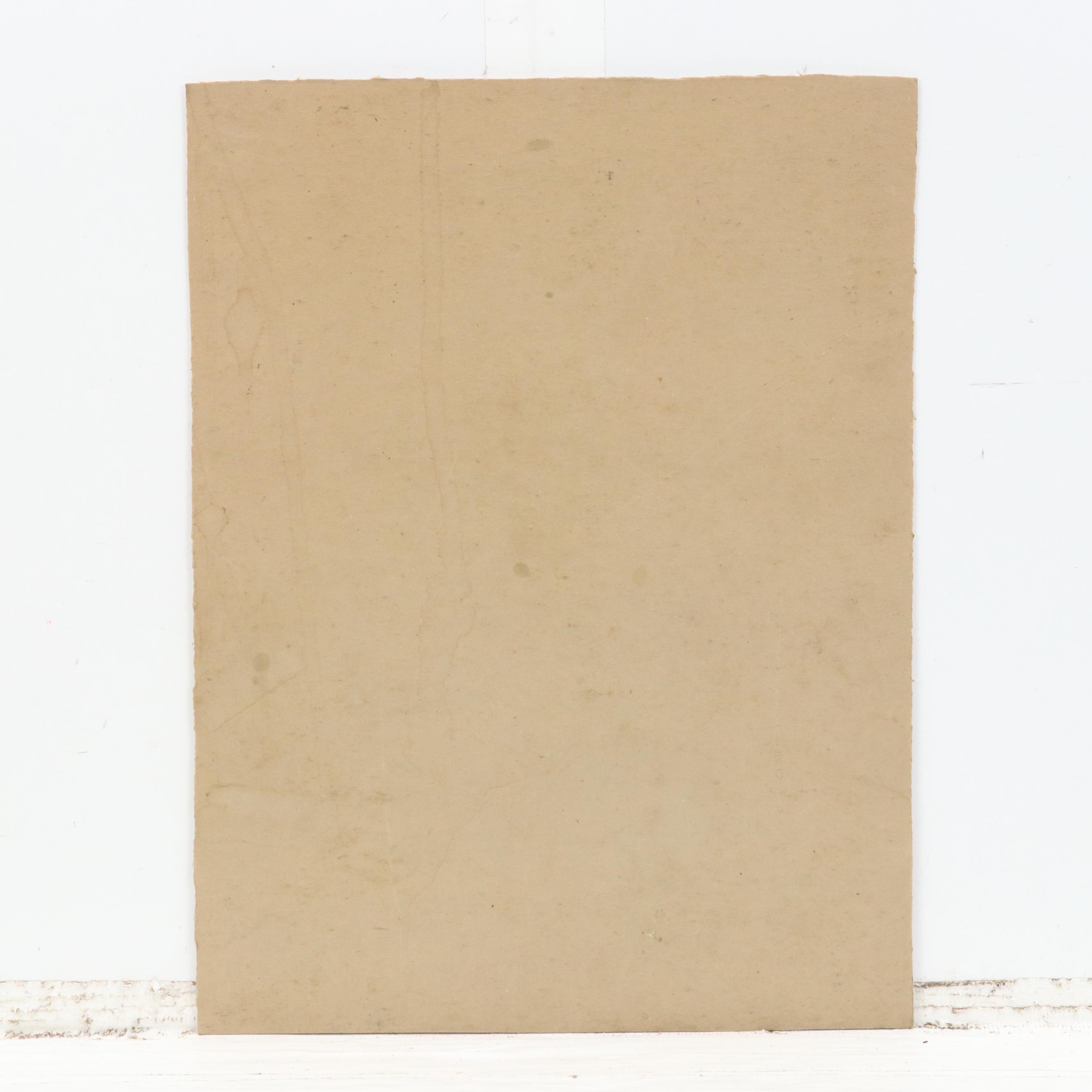 Gouache Mountain Landscape with Offset Lithographs of European Landscapes