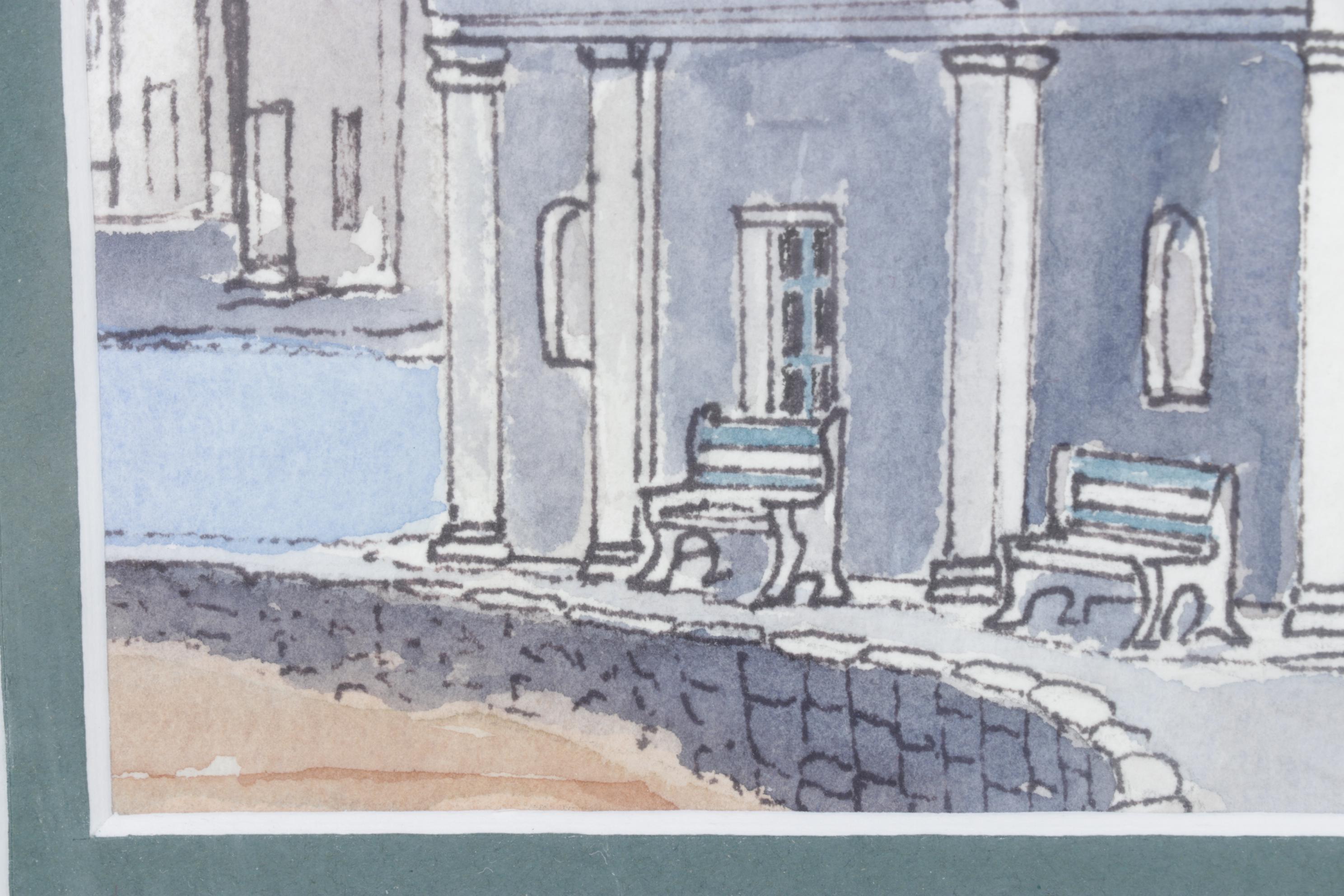 Sandy Trinter Watercolor of Agios Nikolakis Church, 2009