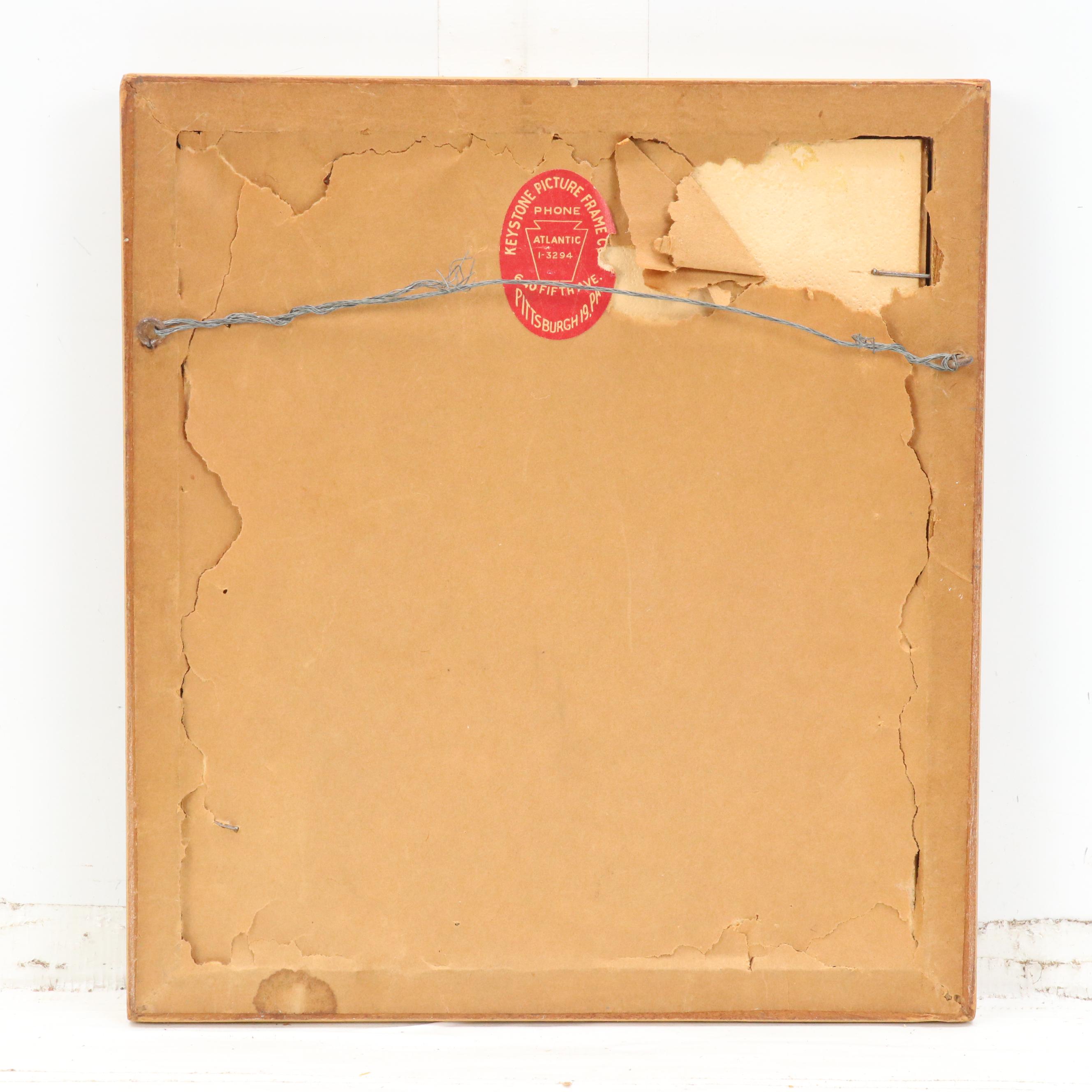 Gouache Mountain Landscape with Offset Lithographs of European Landscapes