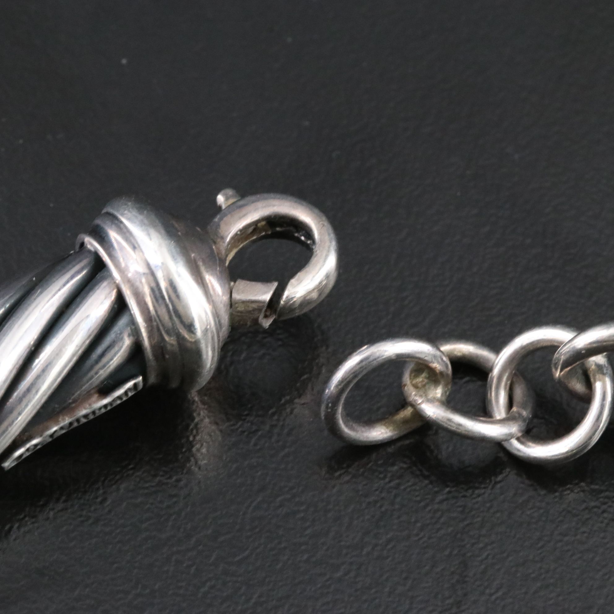 David Yurman Metro Sterling and 14K Cable Collar Necklace