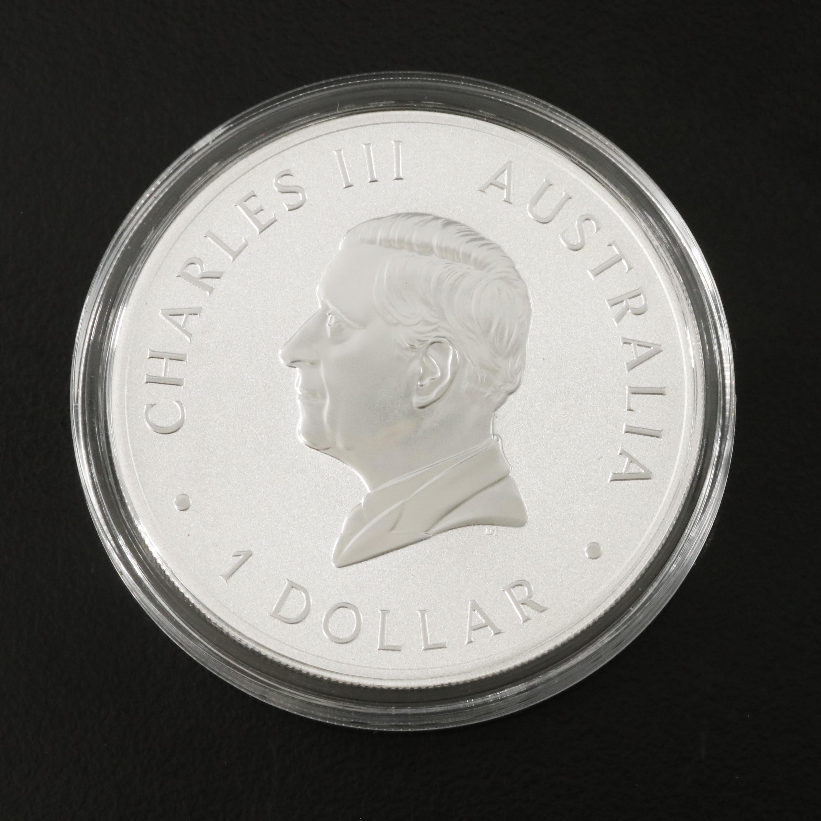 2025 Australia $1 Charles III "Silver Swan" Fine Silver 1-Oz. Bullion Coin