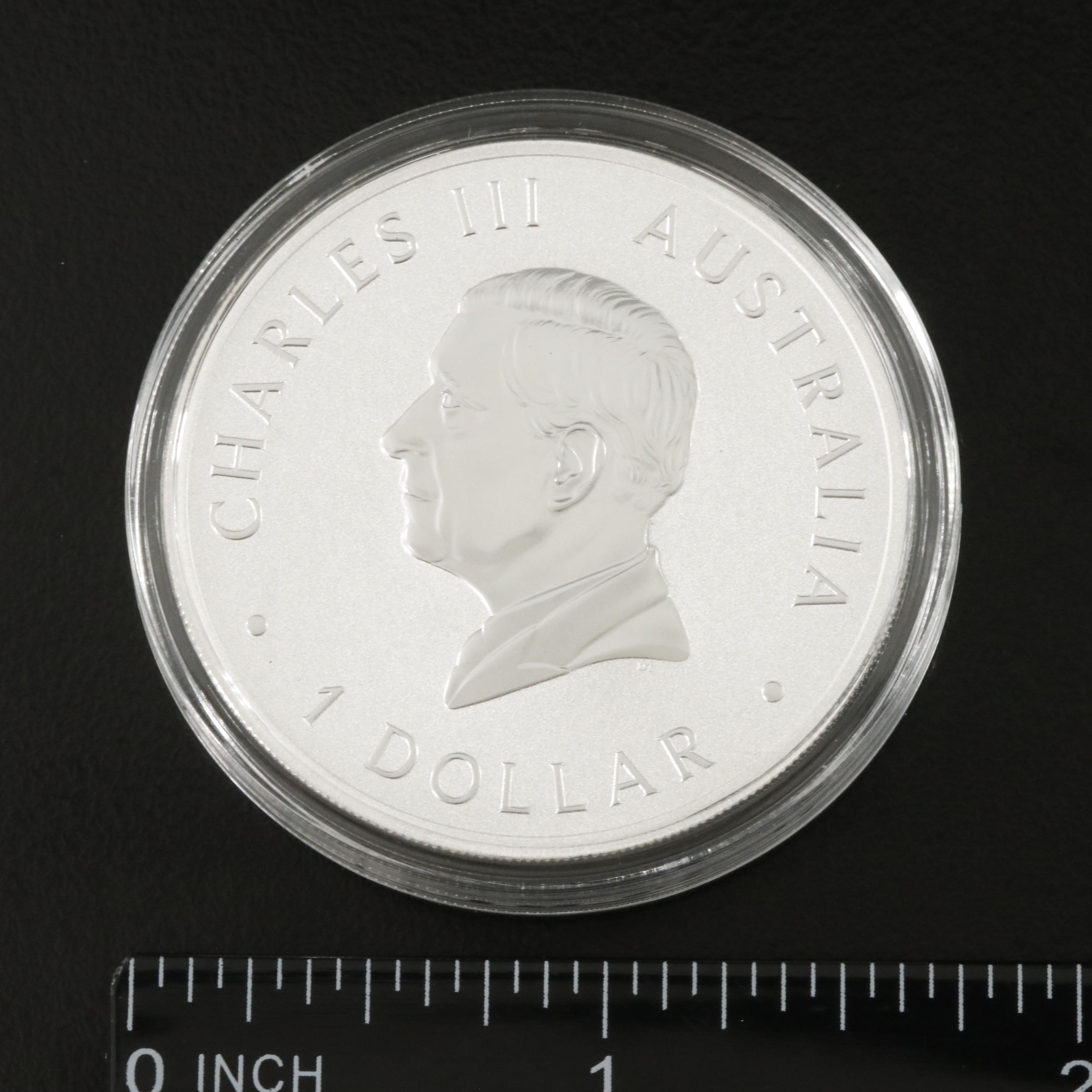 2025 Australia $1 Charles III "Silver Swan" Fine Silver 1-Oz. Bullion Coin