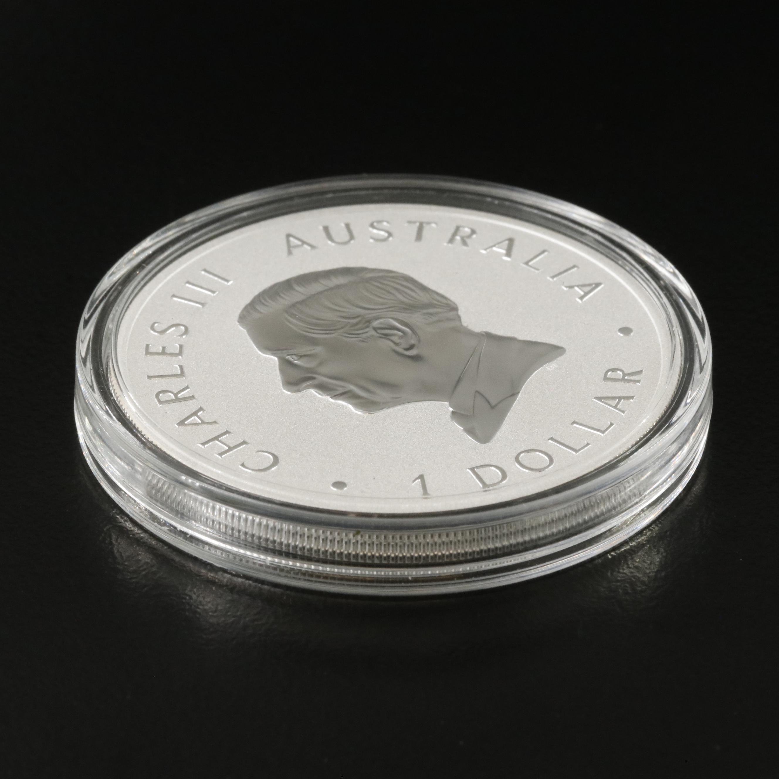 2025 Australia $1 Charles III "Silver Swan" Fine Silver 1-Oz. Bullion Coin