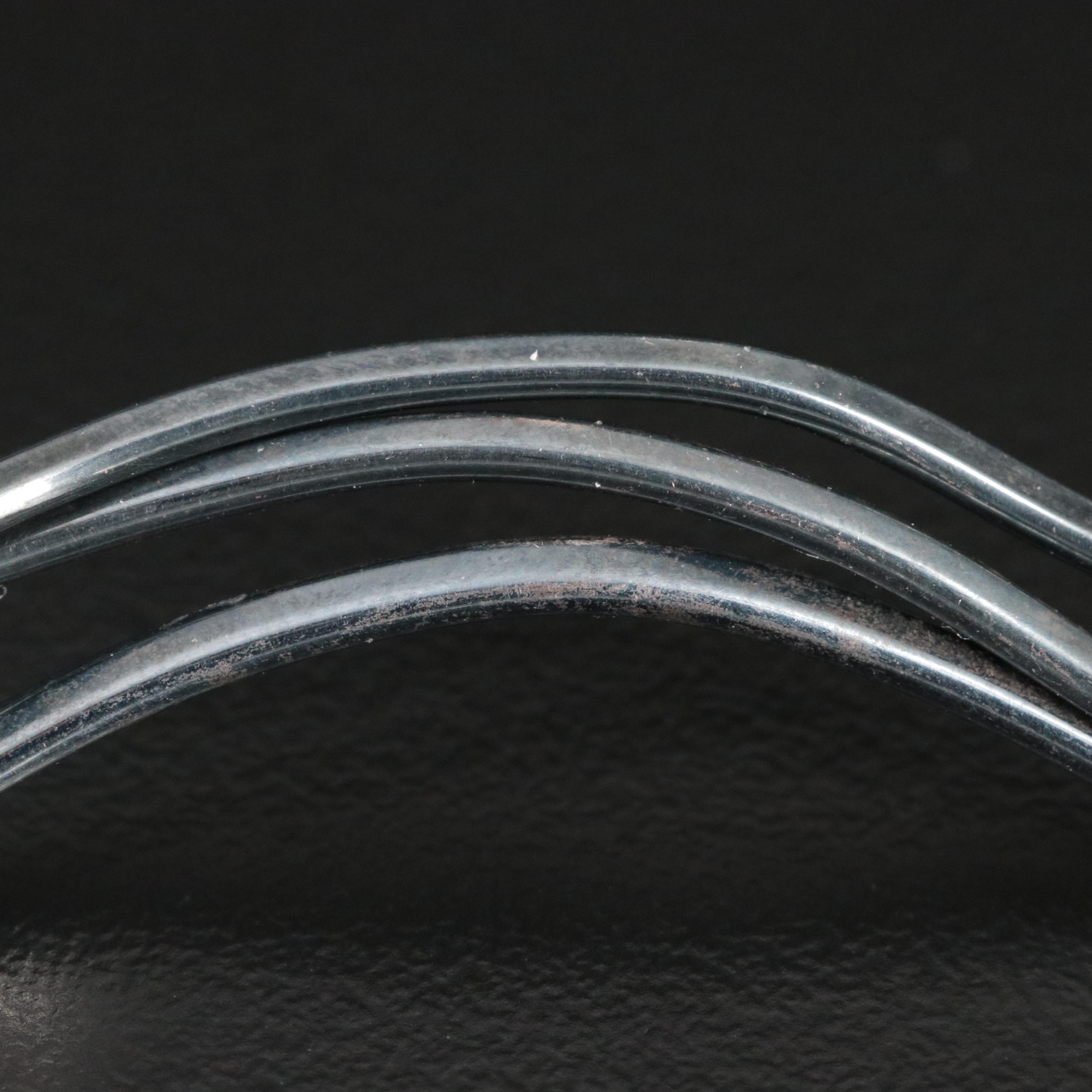 Wavy Bangle Bracelet Trio