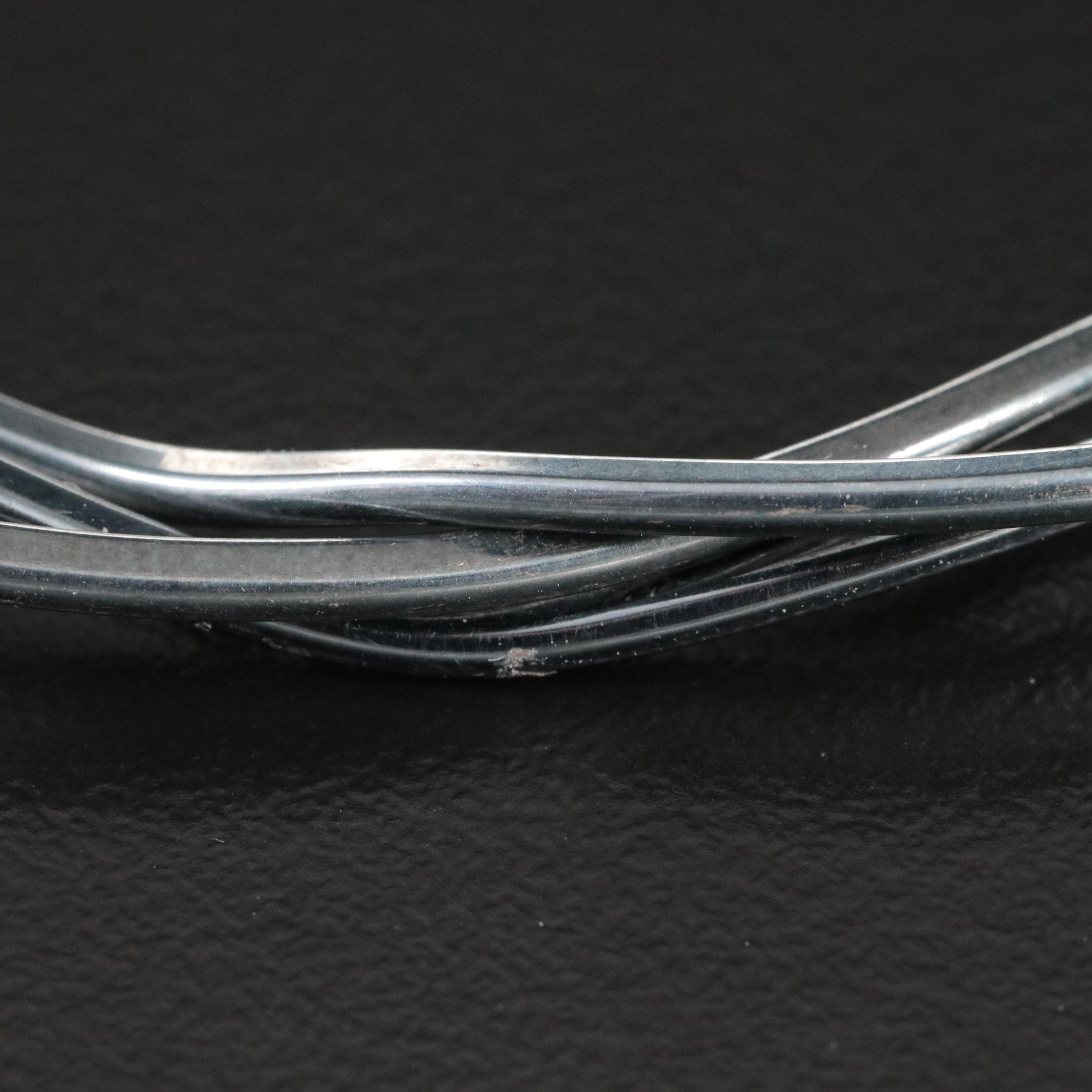 Wavy Bangle Bracelet Trio