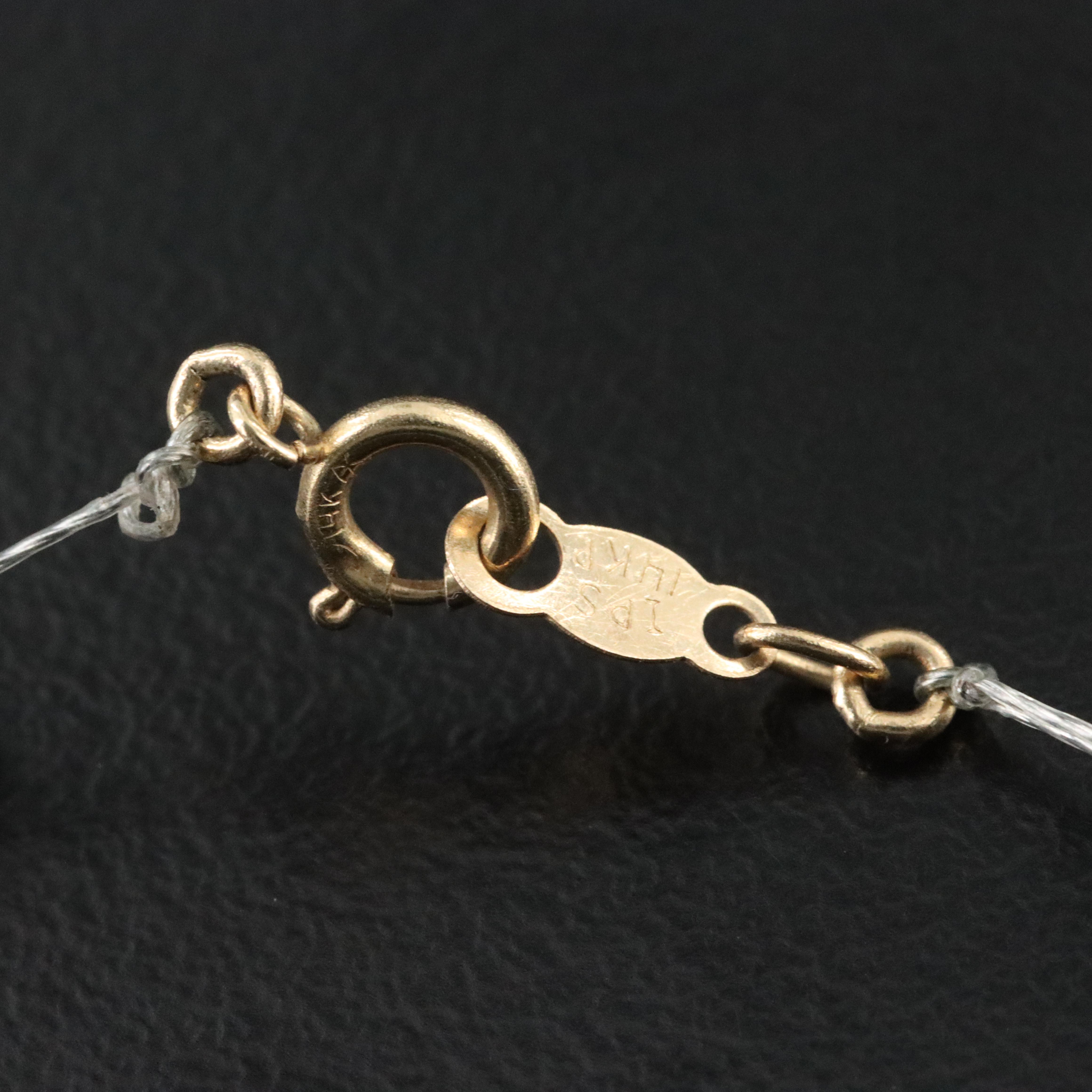 Italian 14K Black Onyx, Pearl, Hematite Enhancer Pendant Necklace with 10K Beads