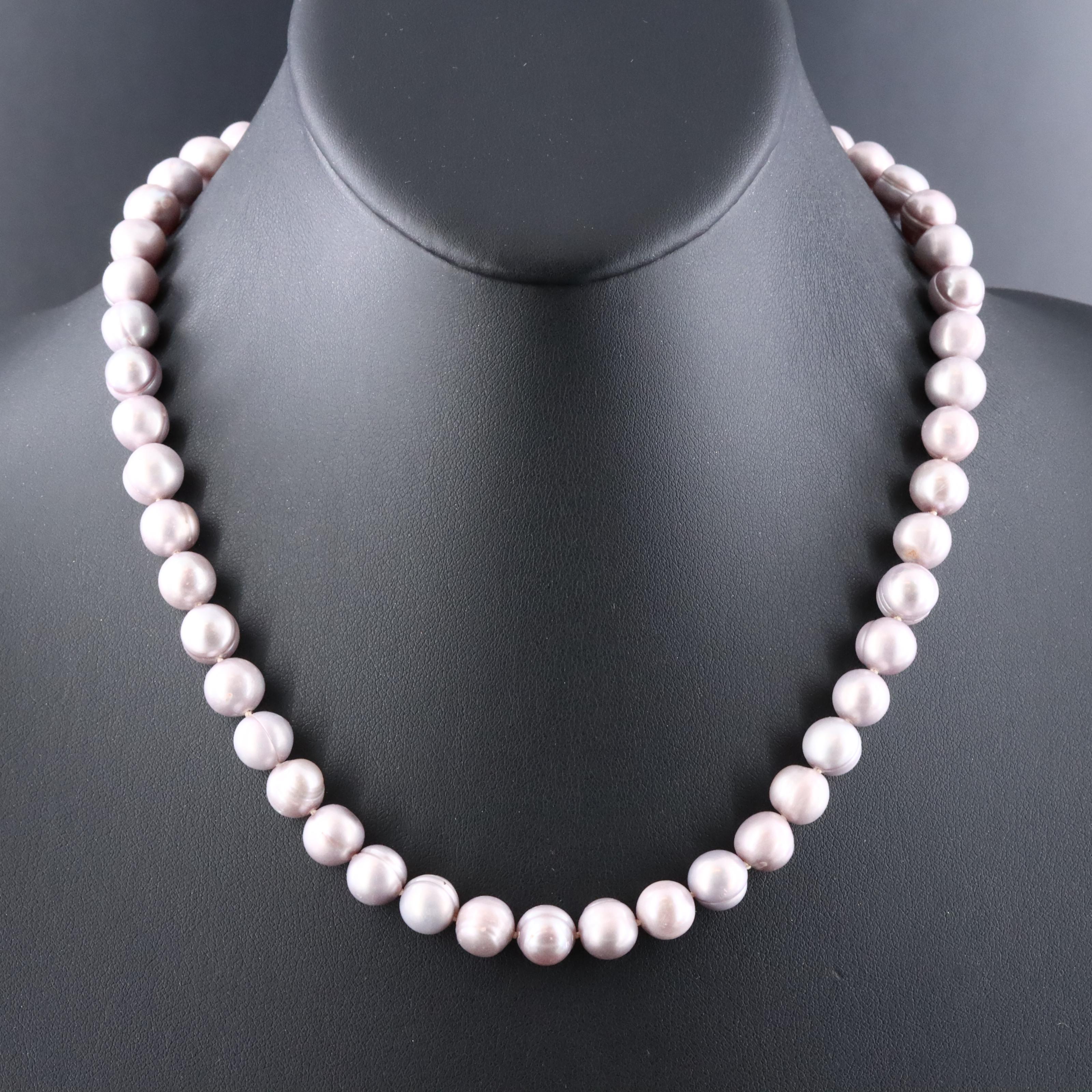 8.00 × 8.50 MM Pearl Necklace with 14K Clasp