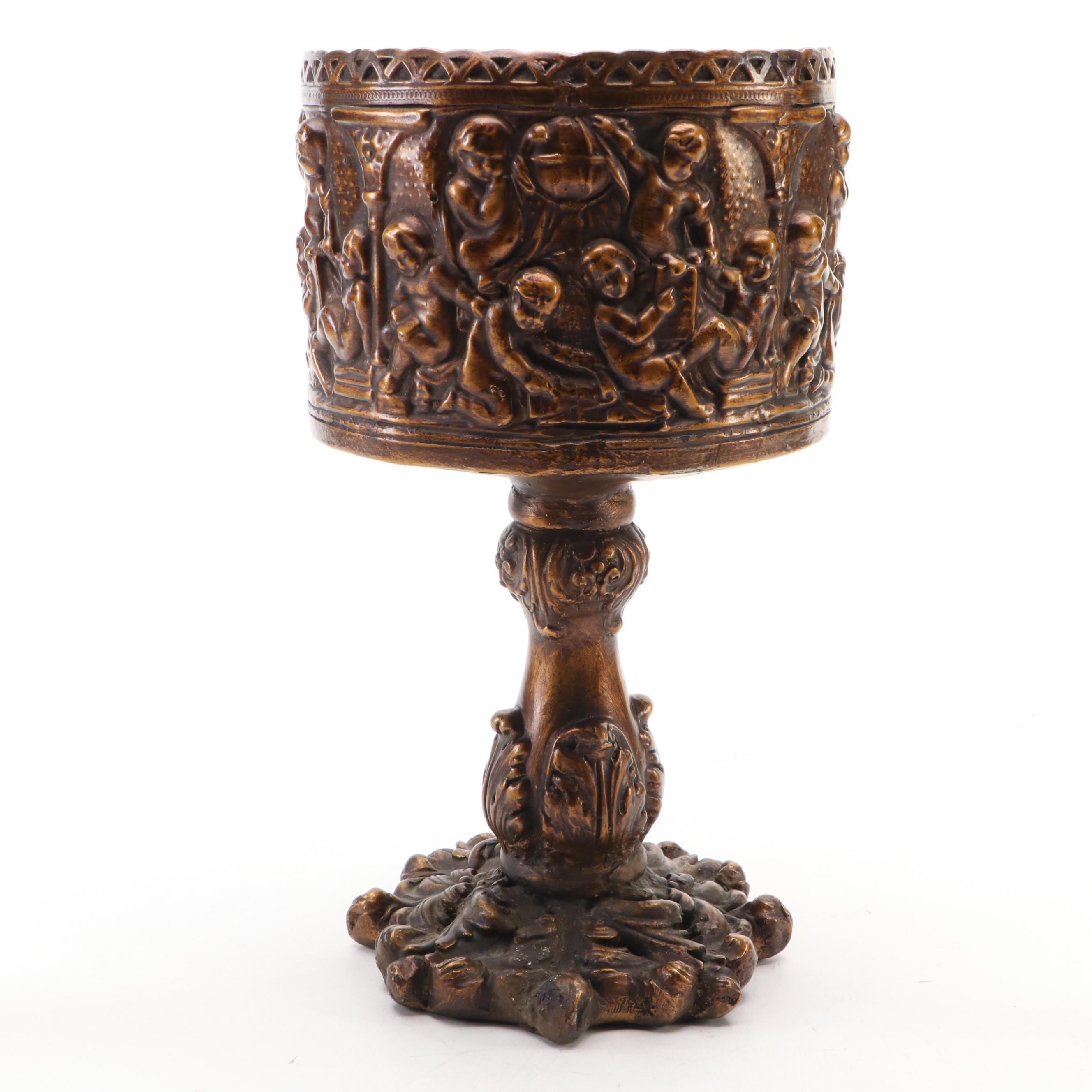 Homco Bisque Old Farm Couple with Composite Compote