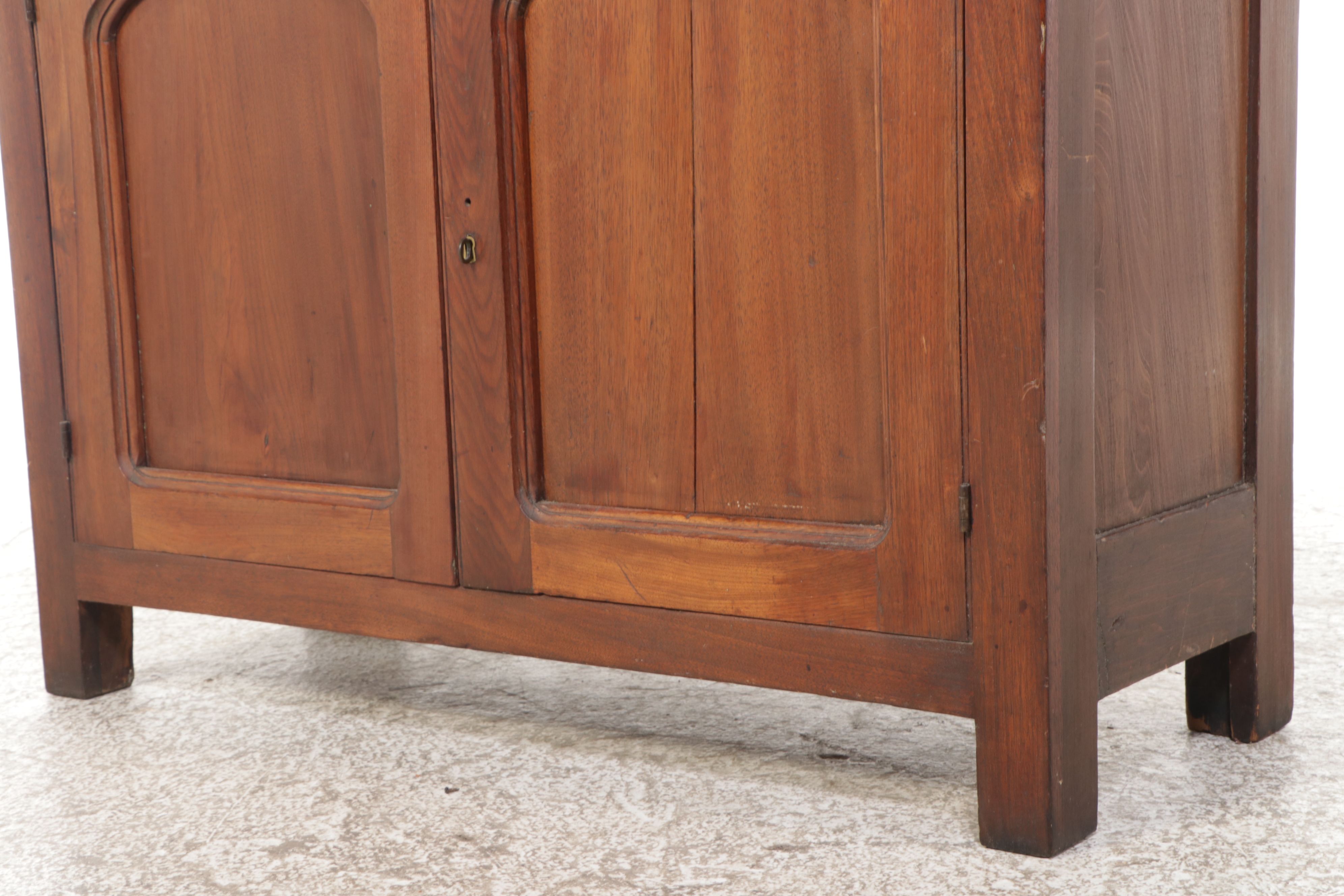 Victorian Carved Walnut China Cabinet