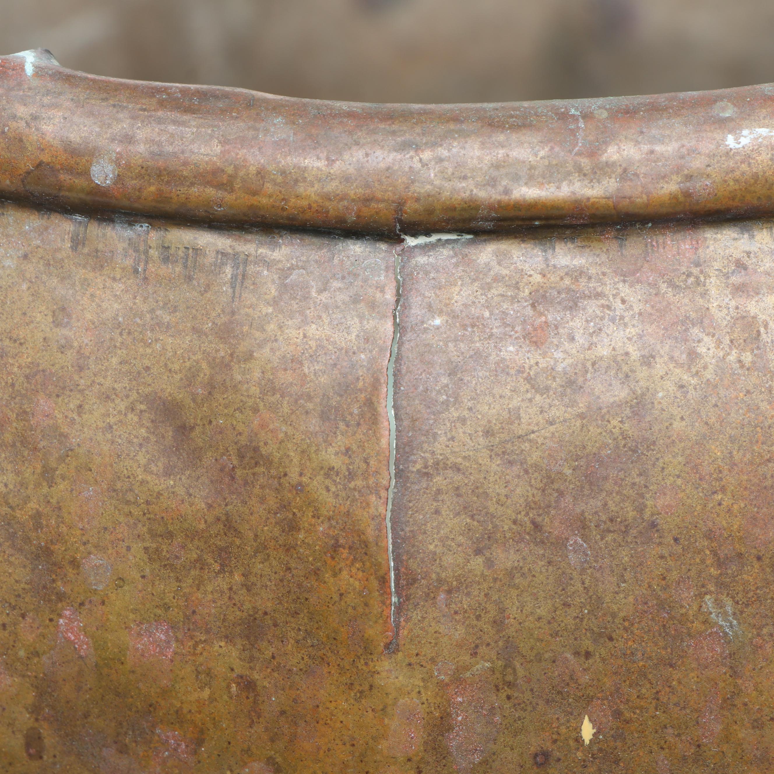 Hand-Crafted Sheet Brass Jardiniere