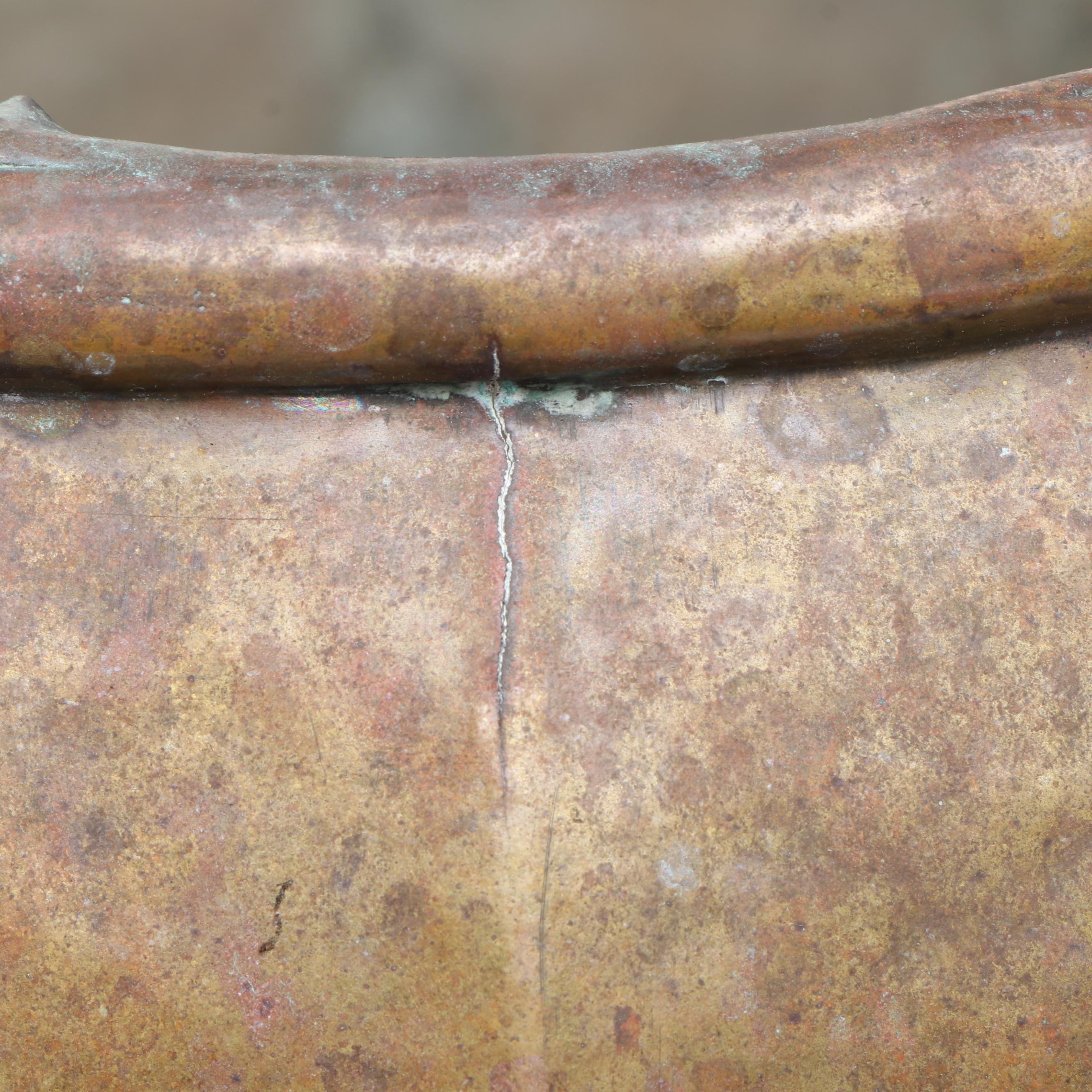 Hand-Crafted Sheet Brass Jardiniere