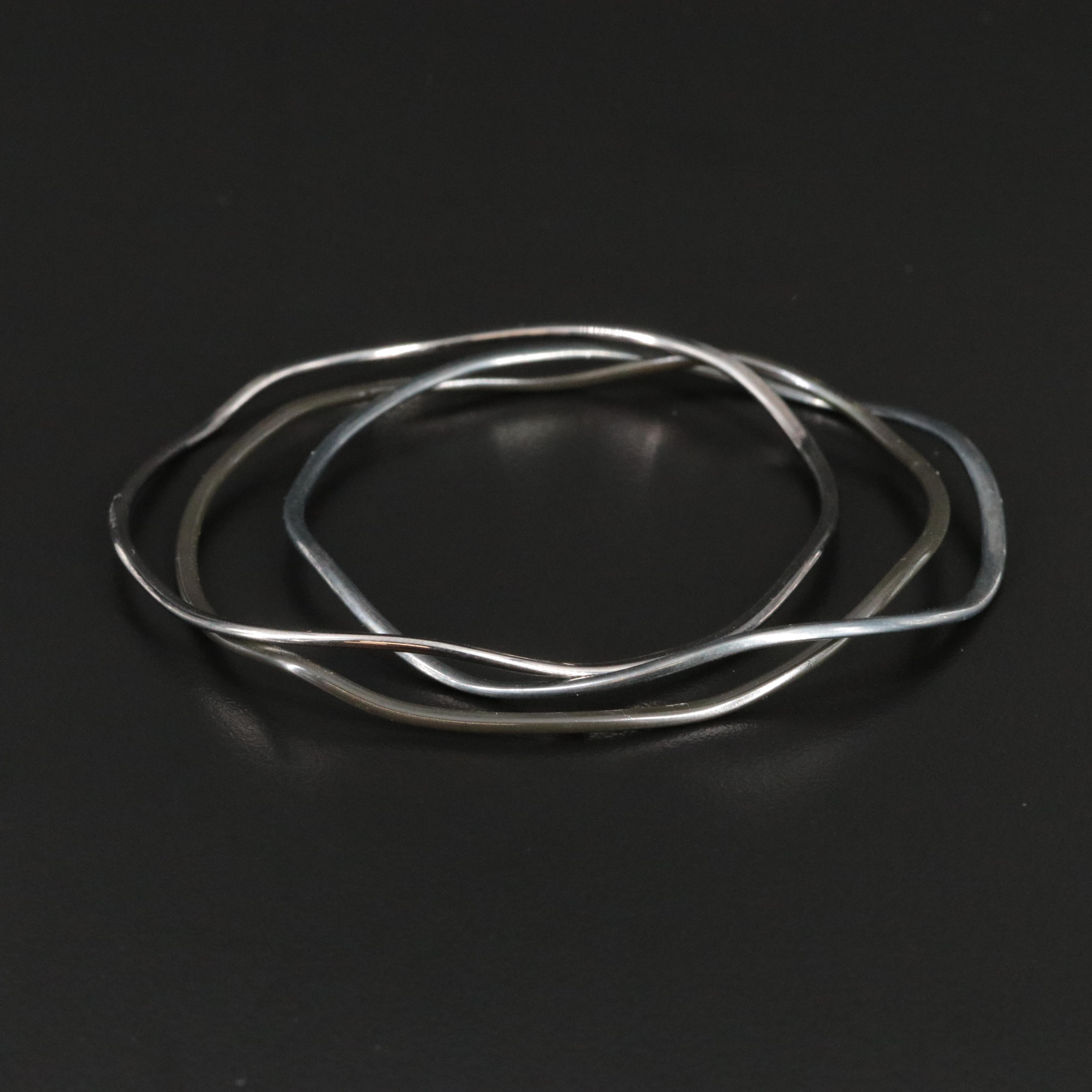 Wavy Bangle Trio