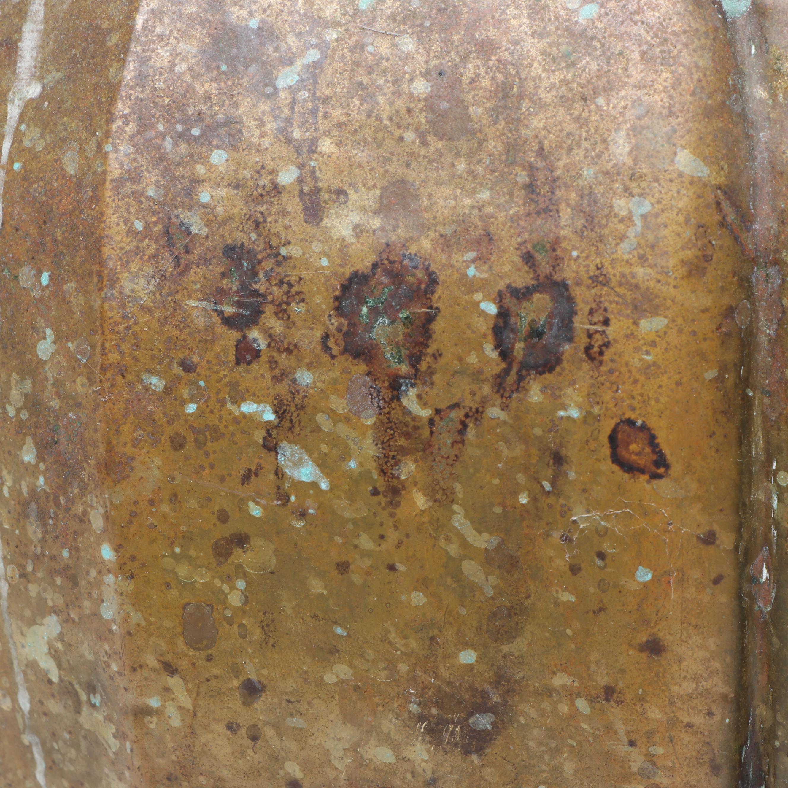 Hand-Crafted Sheet Brass Jardiniere