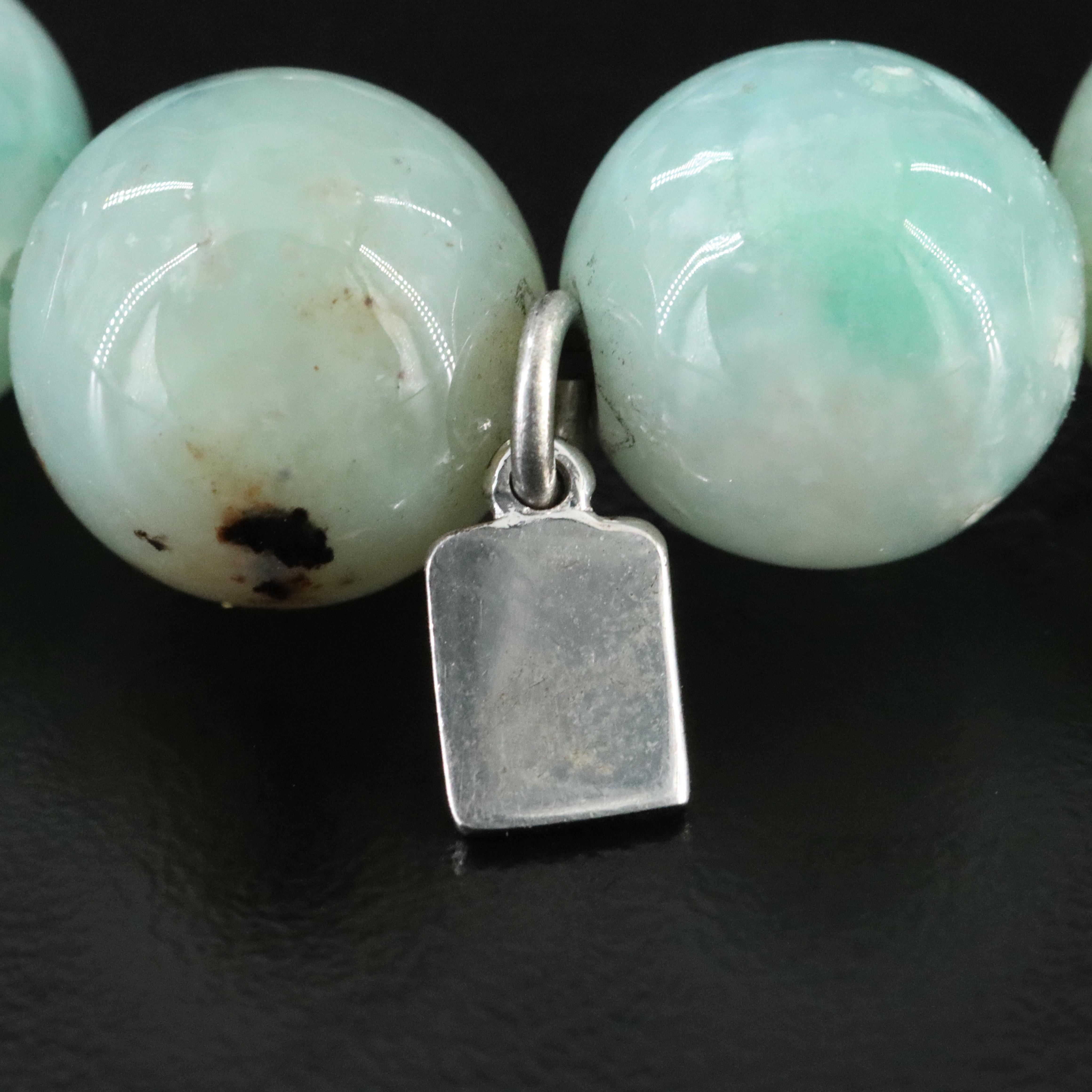 Sheryl Lowe Sterling Aquaprase Bracelet with Pavé Diamond Accent Bead