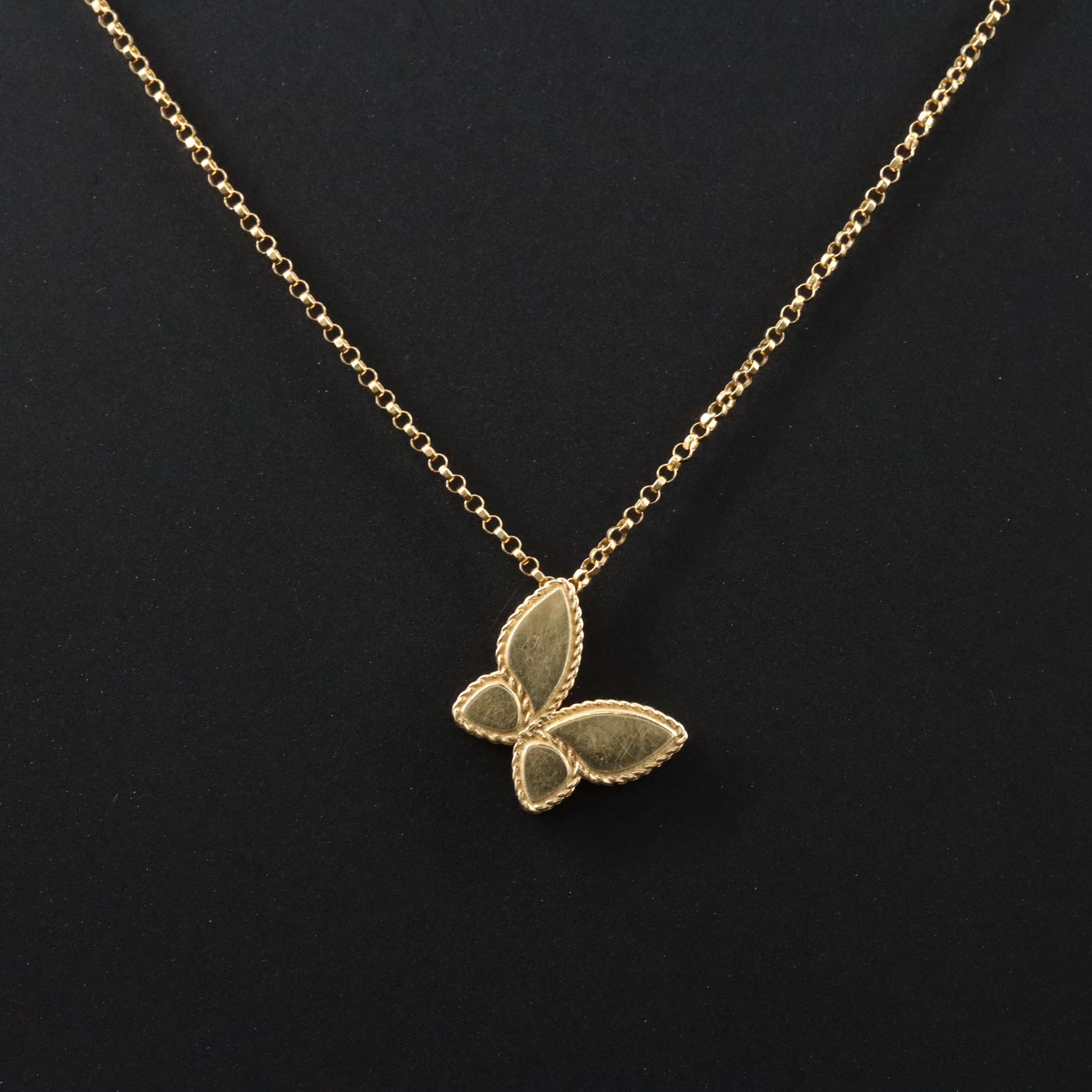 Roberto Coin 18K Jasmine Butterfly Necklace