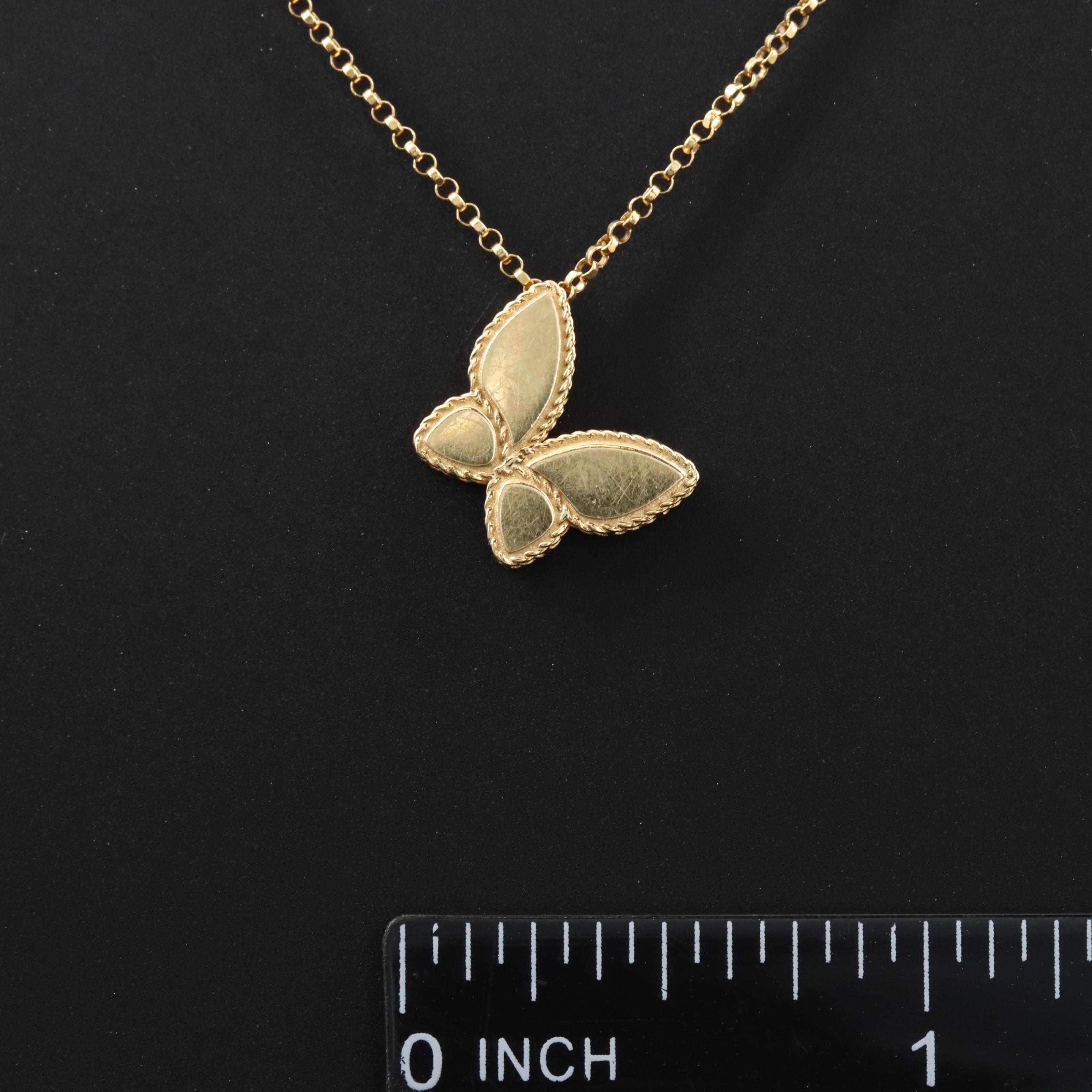 Roberto Coin 18K Jasmine Butterfly Necklace
